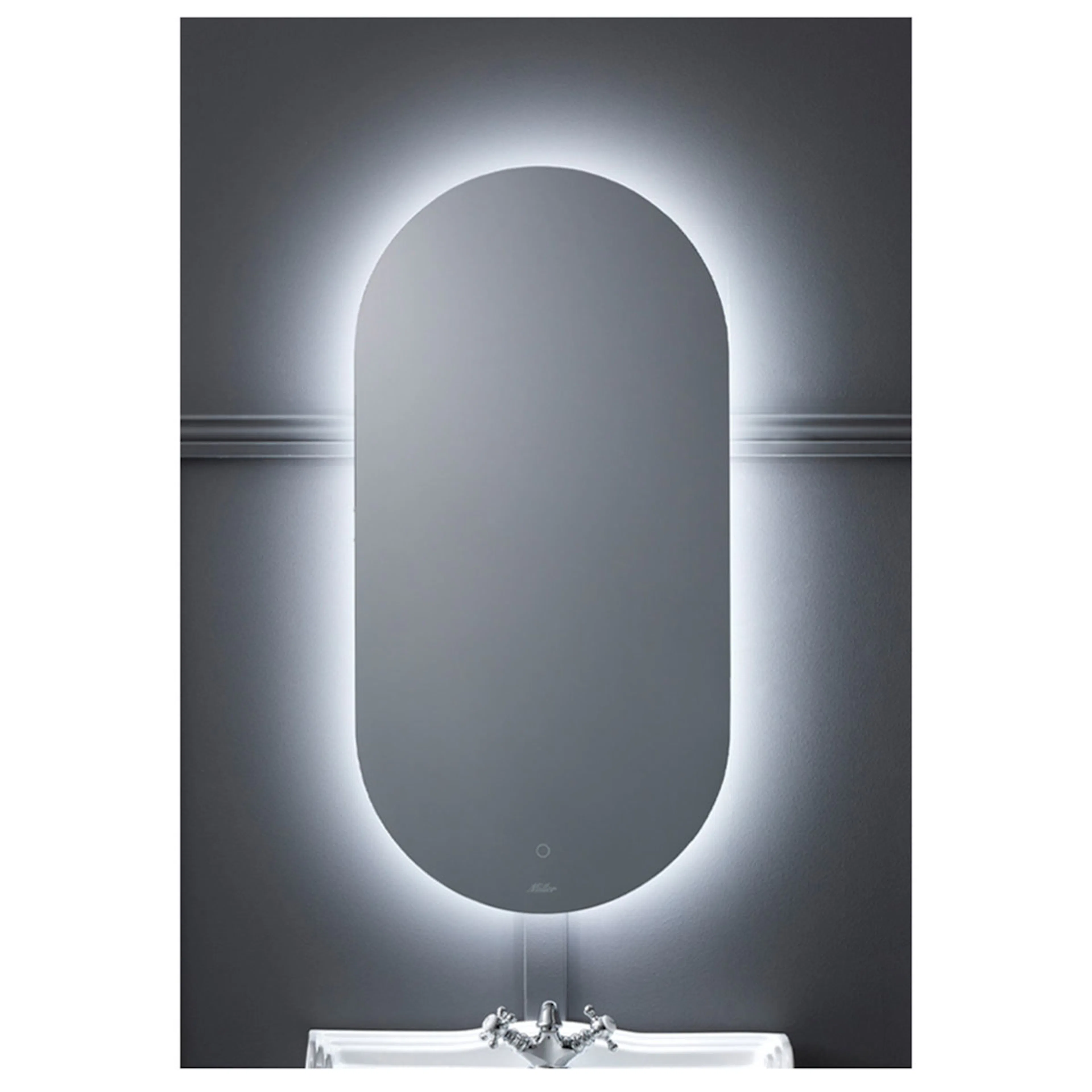 Badrumsspegel Miller Badrum Ambient Touch Oval
