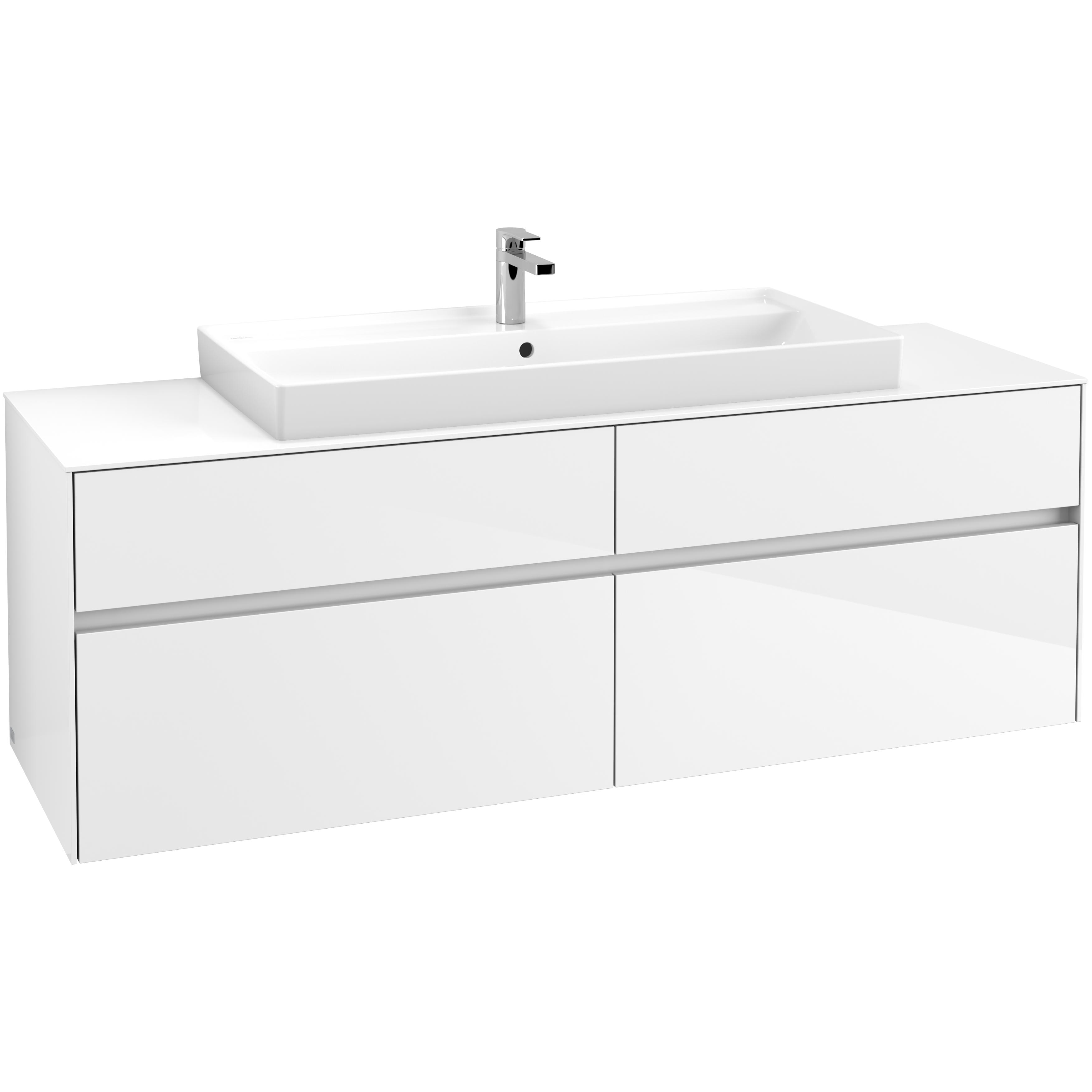 Tvättställsskåp Villeroy & Boch Collaro 160 cm med 4 Lådor för Ovanpåliggande Skåpstvättställ | badrum - badrumsmobler - tvattstallsskap-och-kommod | KakelKungen