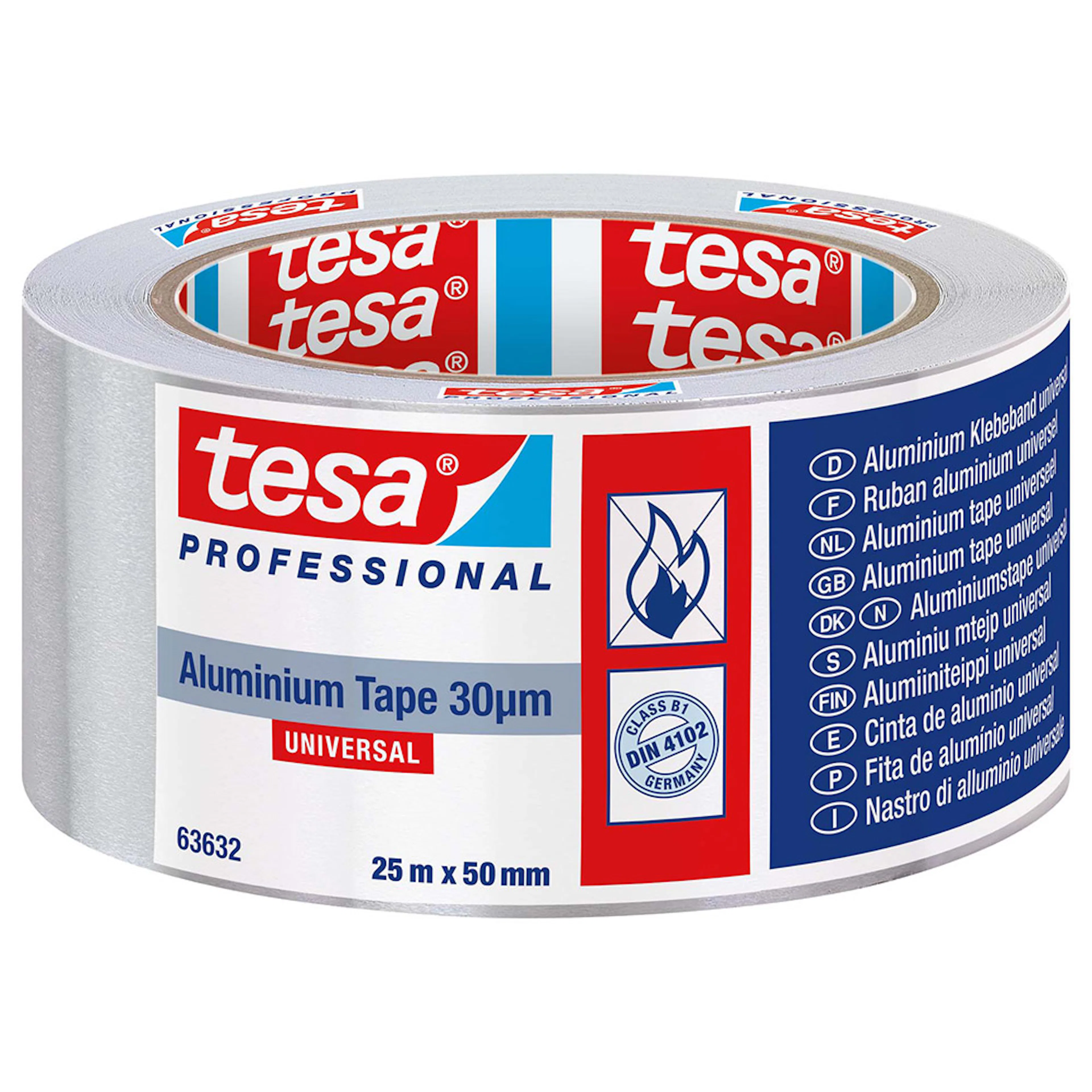 Aluminiumstape Tesa 63632 25 m x 50 mm