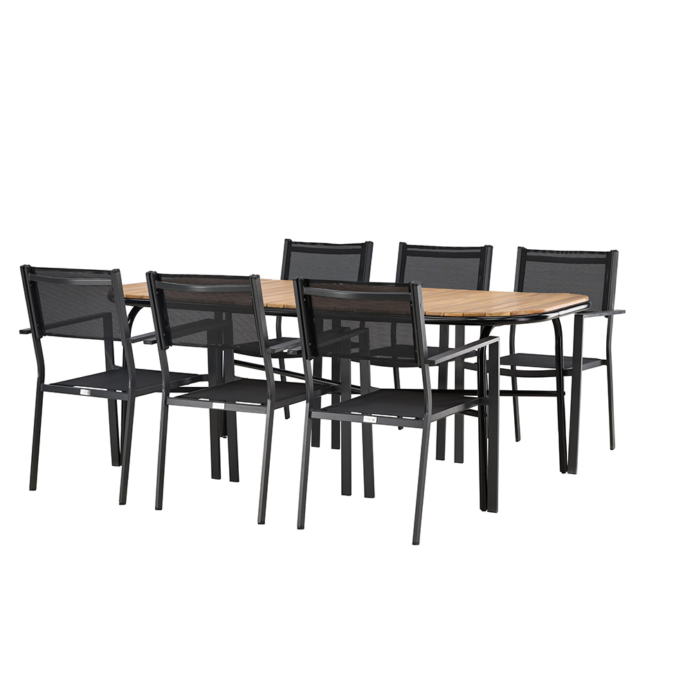 Spisegruppe Venture Home Holmbeck Bord med 6 Copacabana Stoler