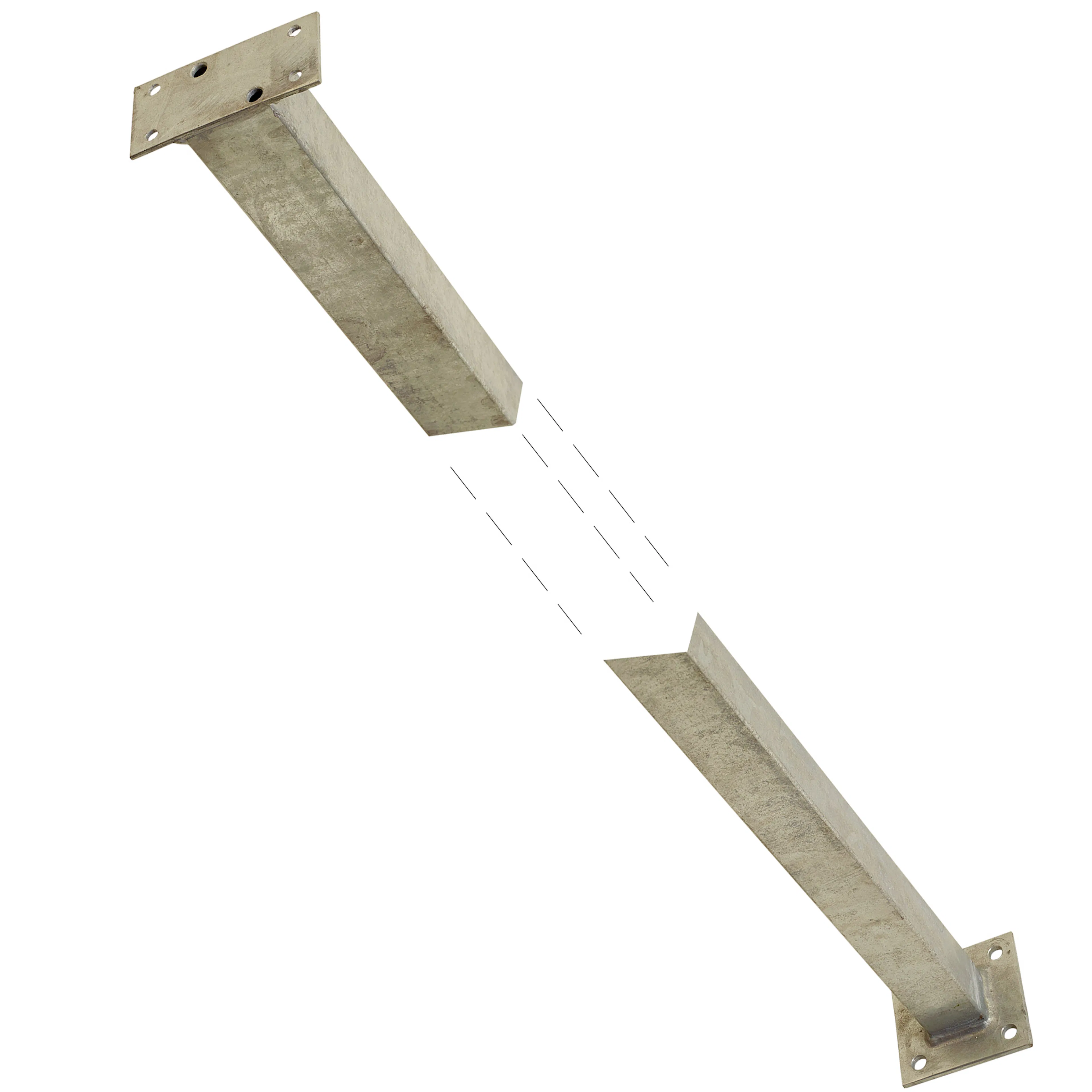 Stålstolpe PLUS for Rekkverk 45x45 Varmgalvanisert