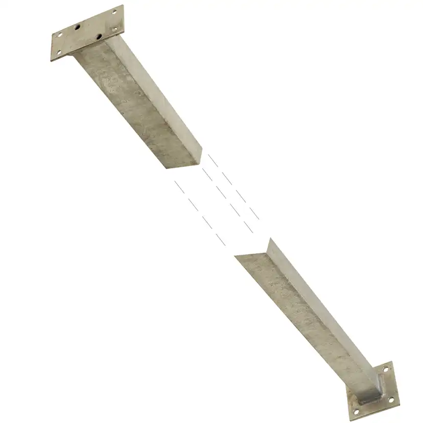 Stålstolpe PLUS for Rekkverk 45x45 Varmgalvanisert