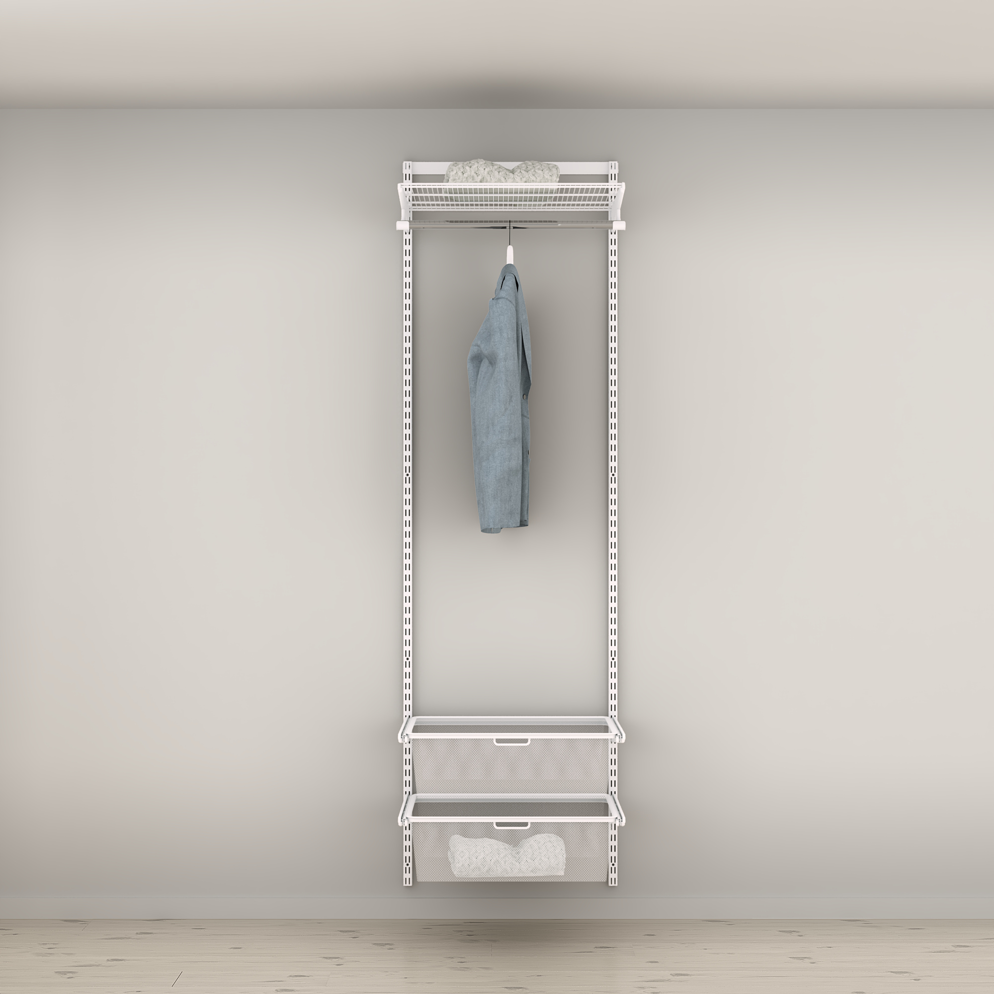 Innredningsløsning Elfa Garderobe Nr 13 Hvit B: 607 mm