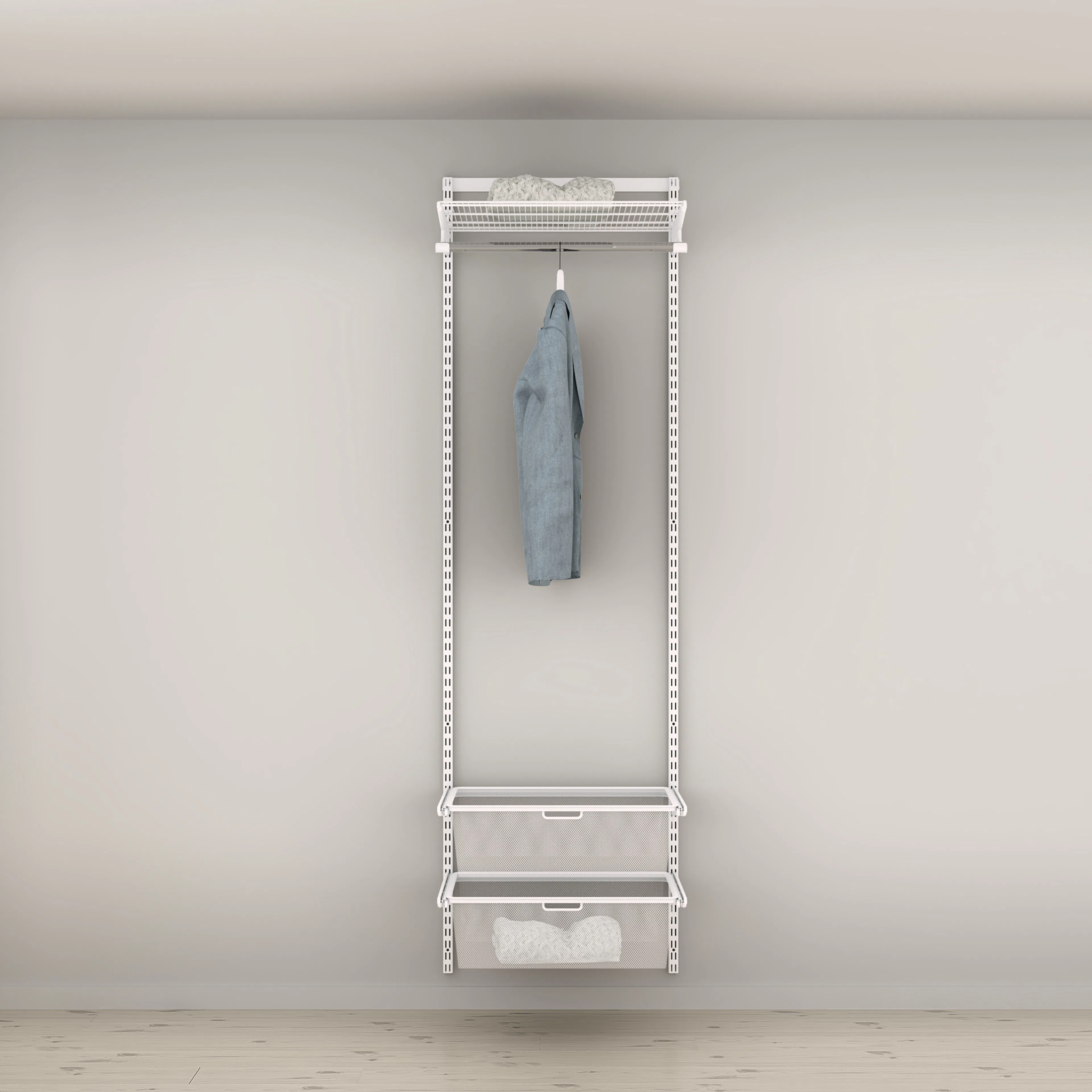 Innredningsløsning Elfa Garderobe Nr 13 Hvit B: 607 mm