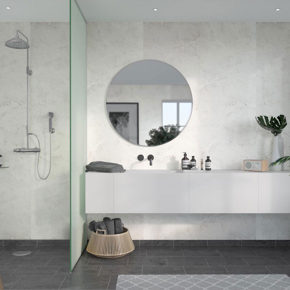 Baderomspanel Fibo 2273-00 S White Marble