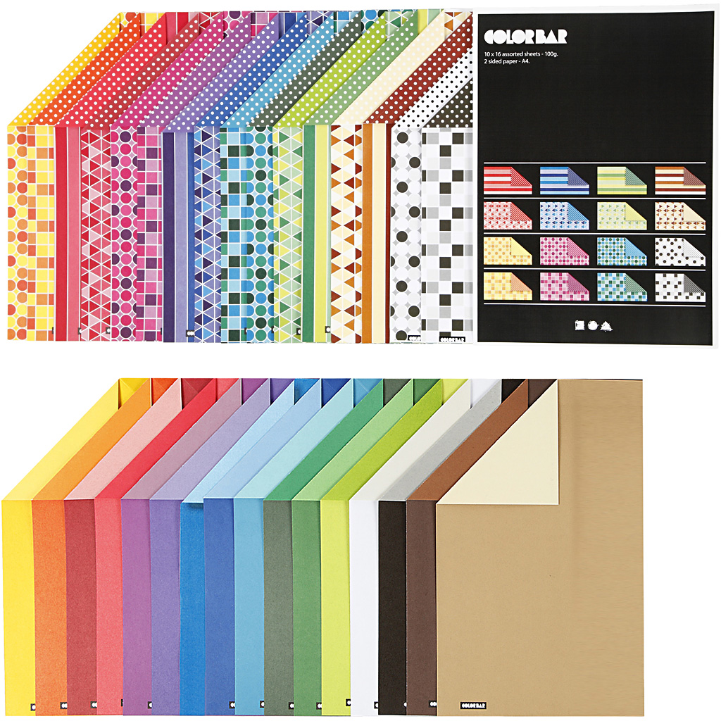 Rivekartong Creativ Company Color Bar Ass Farger A4 210x297 mm 250 g 1 Pk