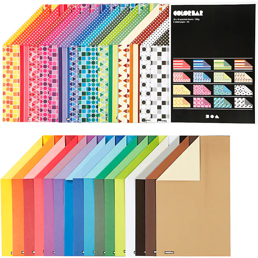 Rivekartong Creativ Company Color Bar Ass Farger A4 210x297 mm 250 g 1 Pk