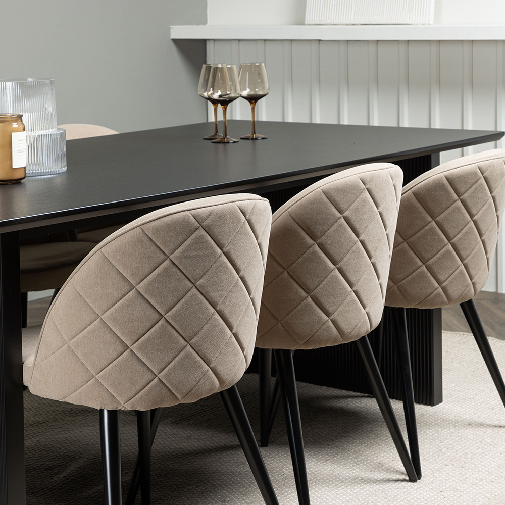 Spisegruppe Venture Home Vail med 6 Velvet Stoler