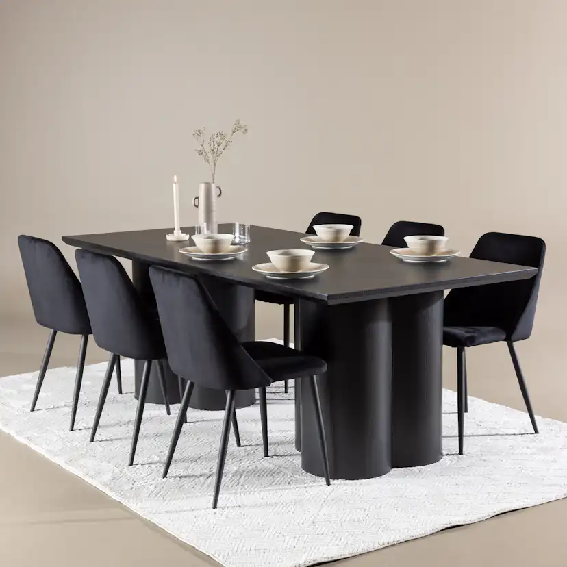 Spisegruppe Venture Home Olivia 210 med 6 stk Night Stoler