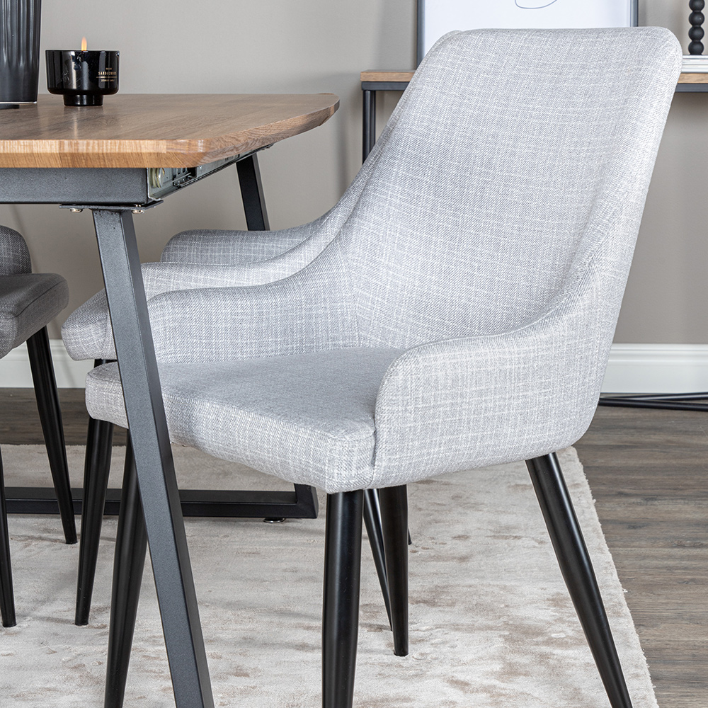 Spisegruppe Venture Home Ina med 4 Plake Stoler