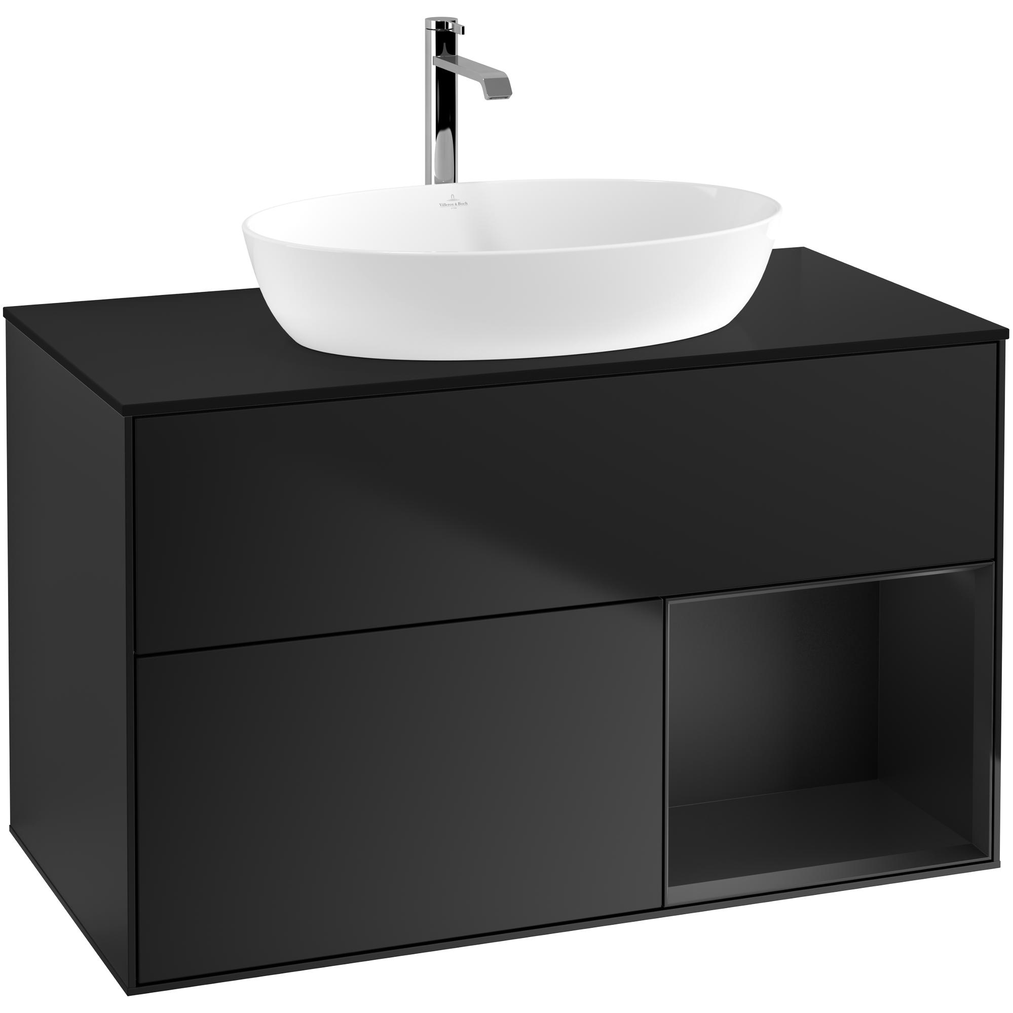Tvättställsskåp Villeroy & Boch Finion med 2 Lådor Hylla och Bänkskiva för Fristående Tvättställ från Artis & Collaro | badrum - badrumsmobler - tvattstallsskap-och-kommod | KakelKungen