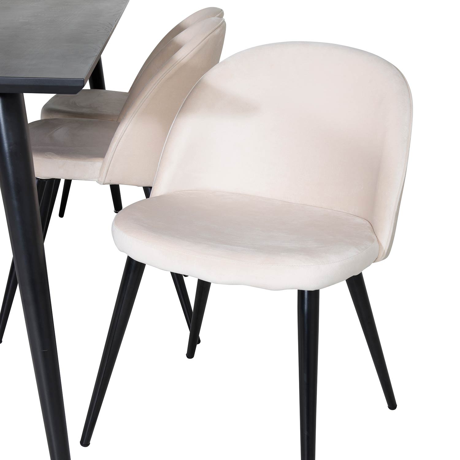 Spisegruppe Venture Home Dipp med 6 Velvet Stoler