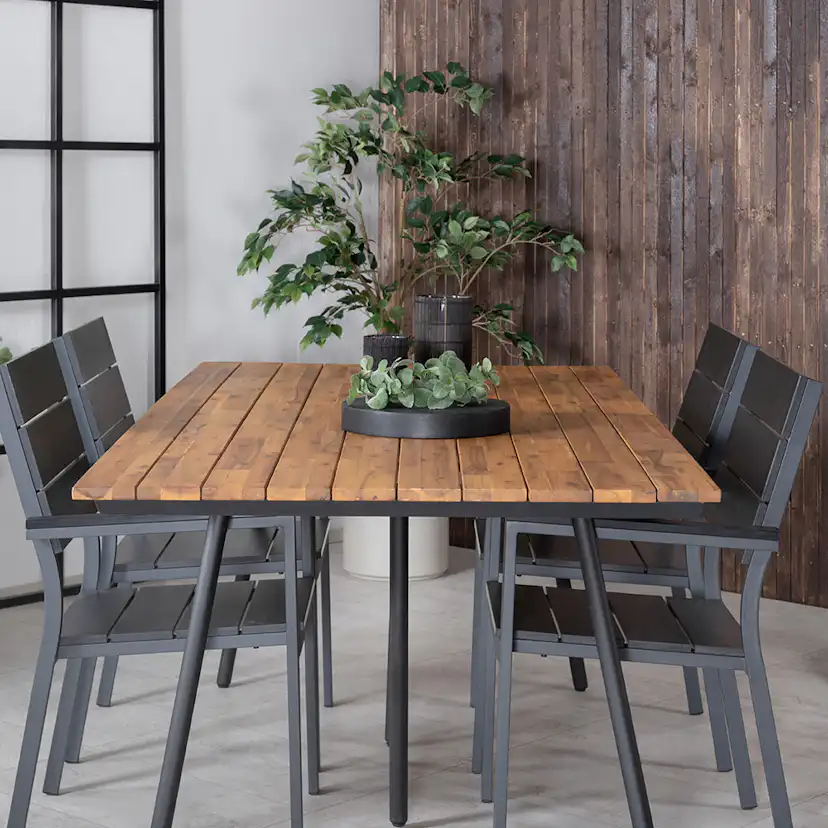 Spisegruppe Venture Home Chane med 4 Lede Stablebare Spisestoler
