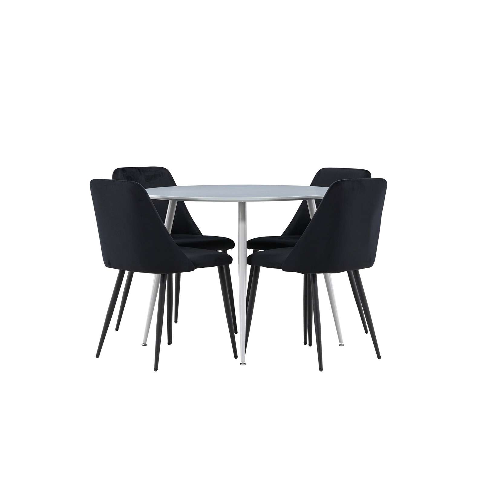 Spisegruppe Venture Home Plaza Ø100 med 4 stk Night Stoler