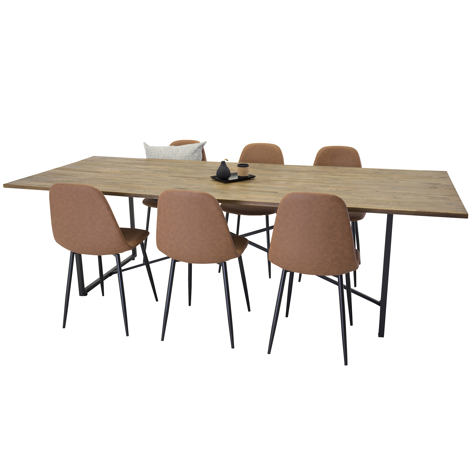 Spisegruppe Venture Home Peo med 6 Pobbie Stoler