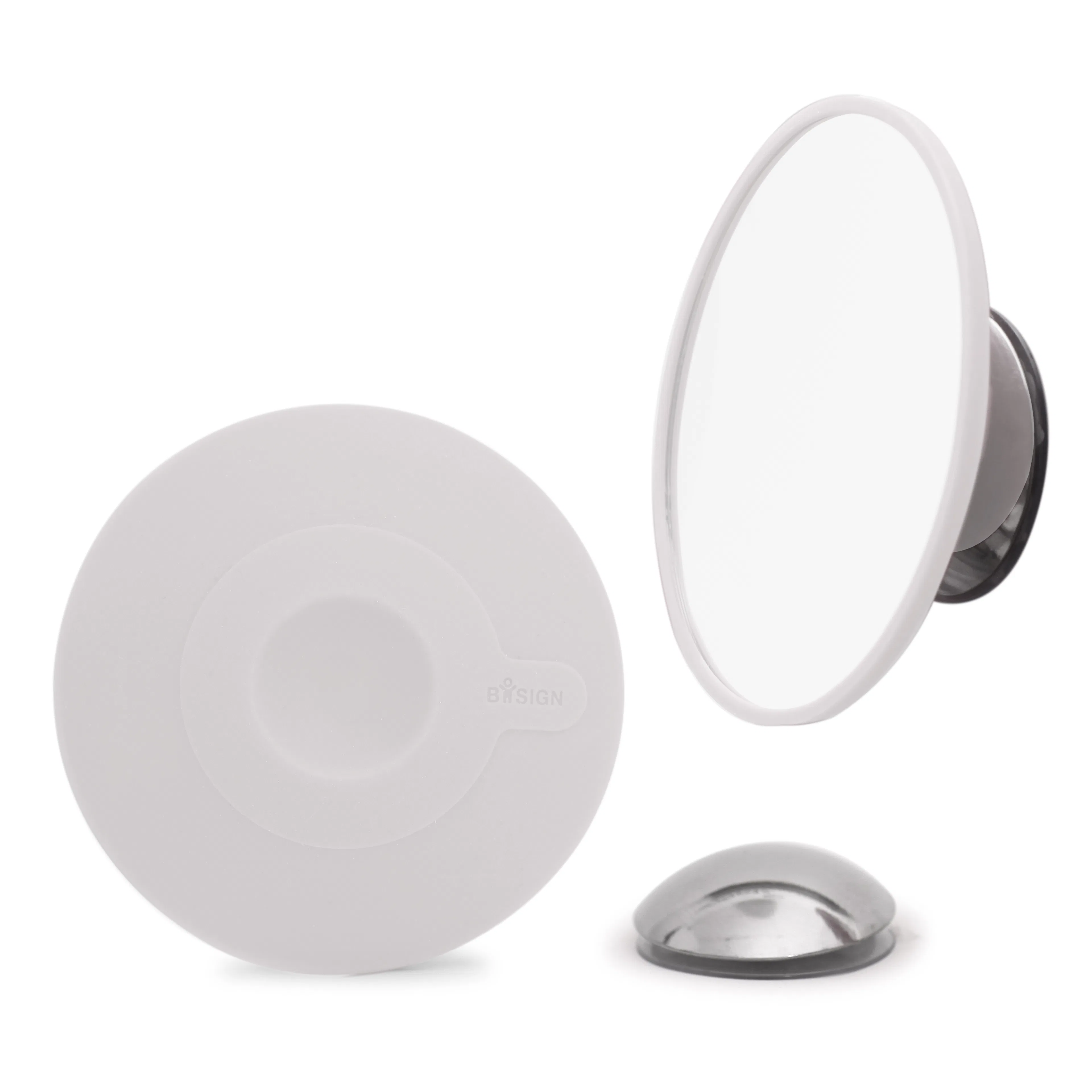 Löstagbar Make-up spegel X10 Vit ø 11,2 cm, 1,4 cm djup Glas Färg: Vit