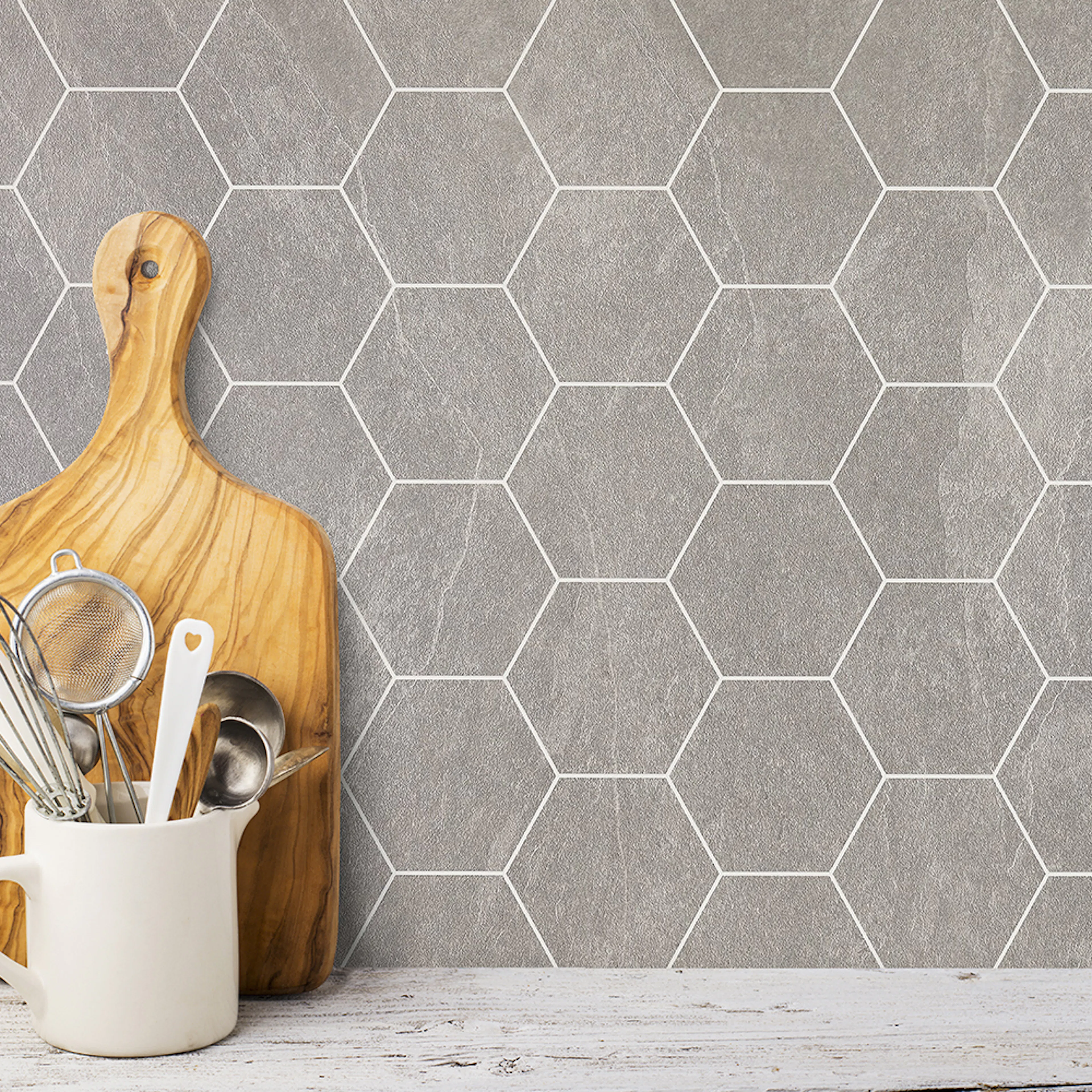 Kjøkkenplate BerryAlloc Skifer Natur Hexagon