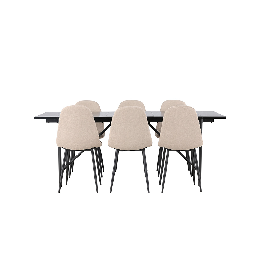 Spisegruppe Venture Home Astrid med 6 Polar Stoler