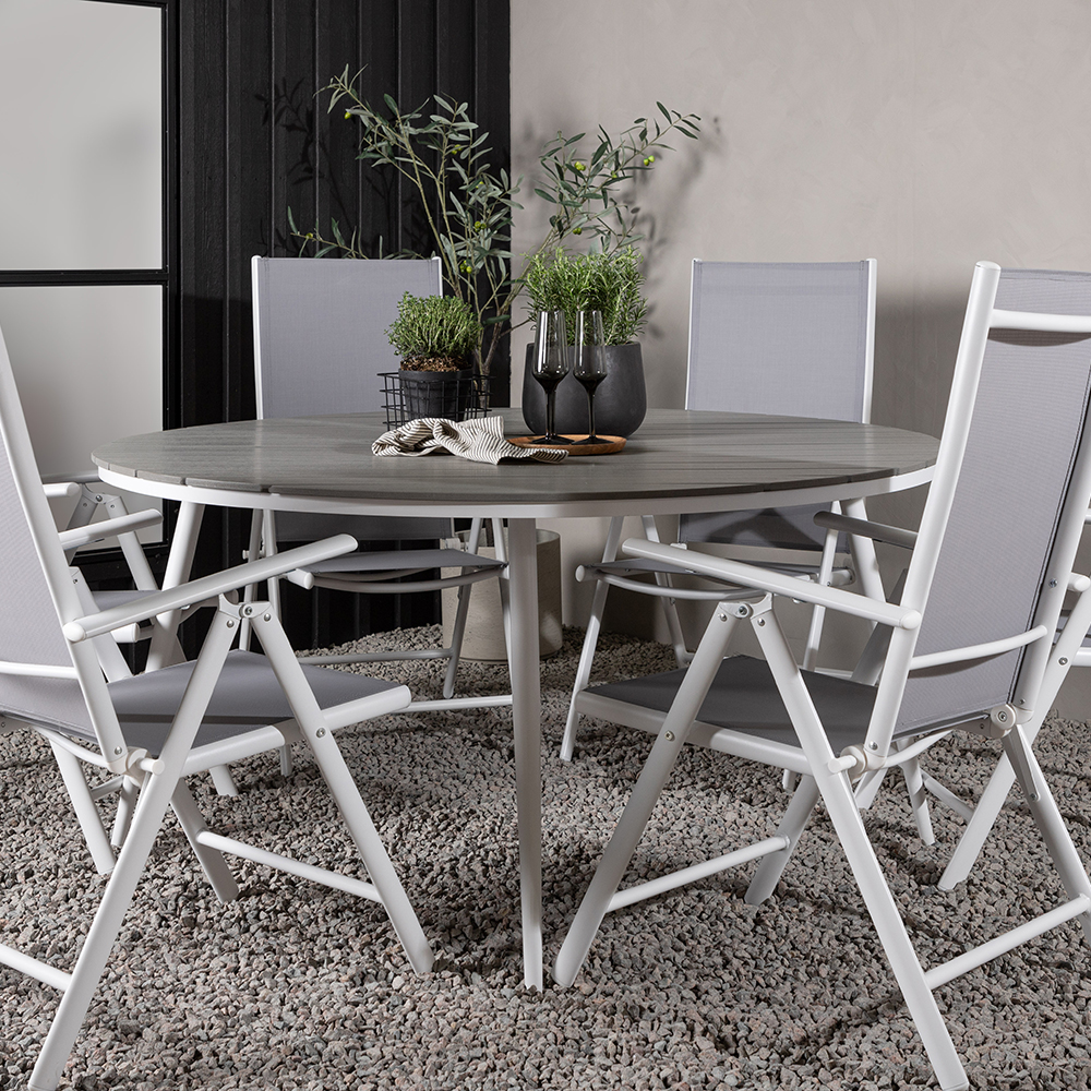 Spisegruppe Venture Home Break Ø150 cm med 6 Break Stoler