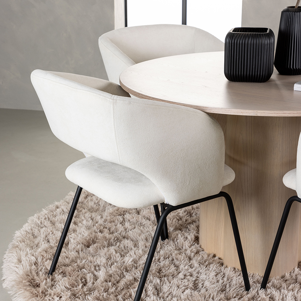 Spisegruppe Venture Home Olivia Ø110 cm med 4 stk Day Stoler