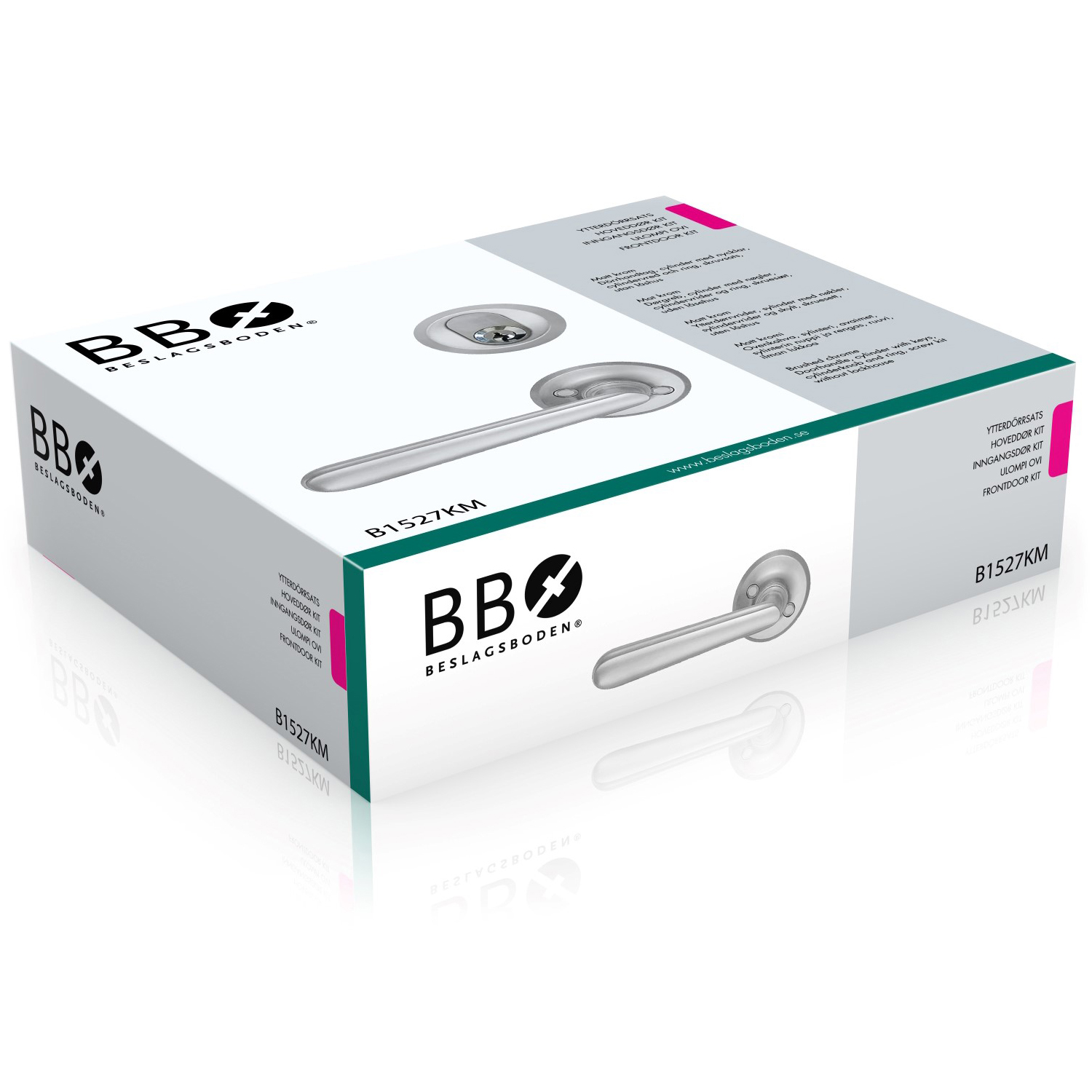 Ytterdørsett Beslagsboden Børstet Krom