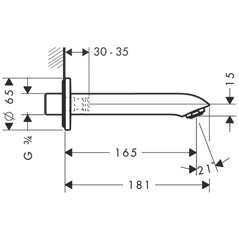 Badekartut Hansgrohe Metris