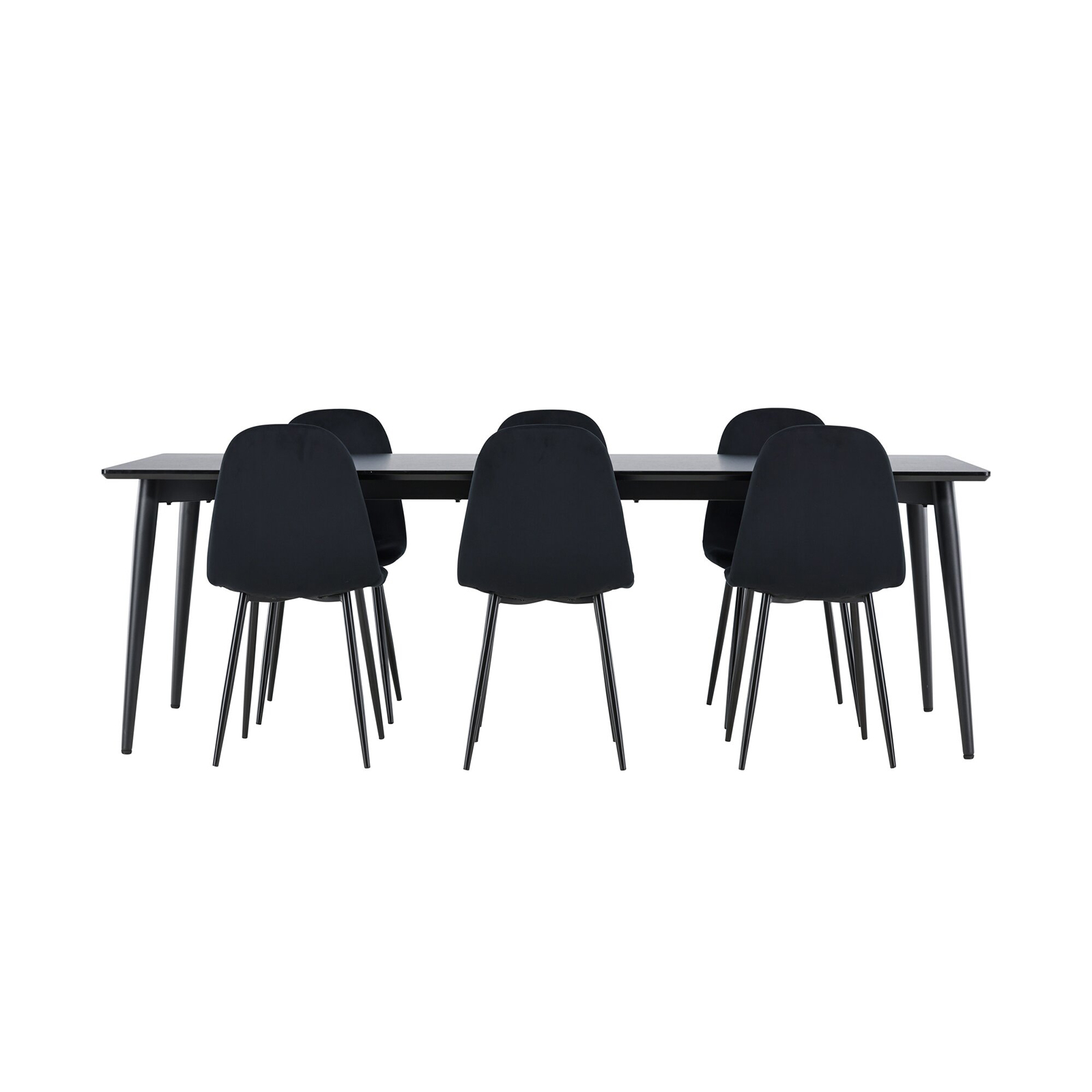 Spisegruppe Venture Home Ellis 230 med 6 stk Polar Stoler Fløyel