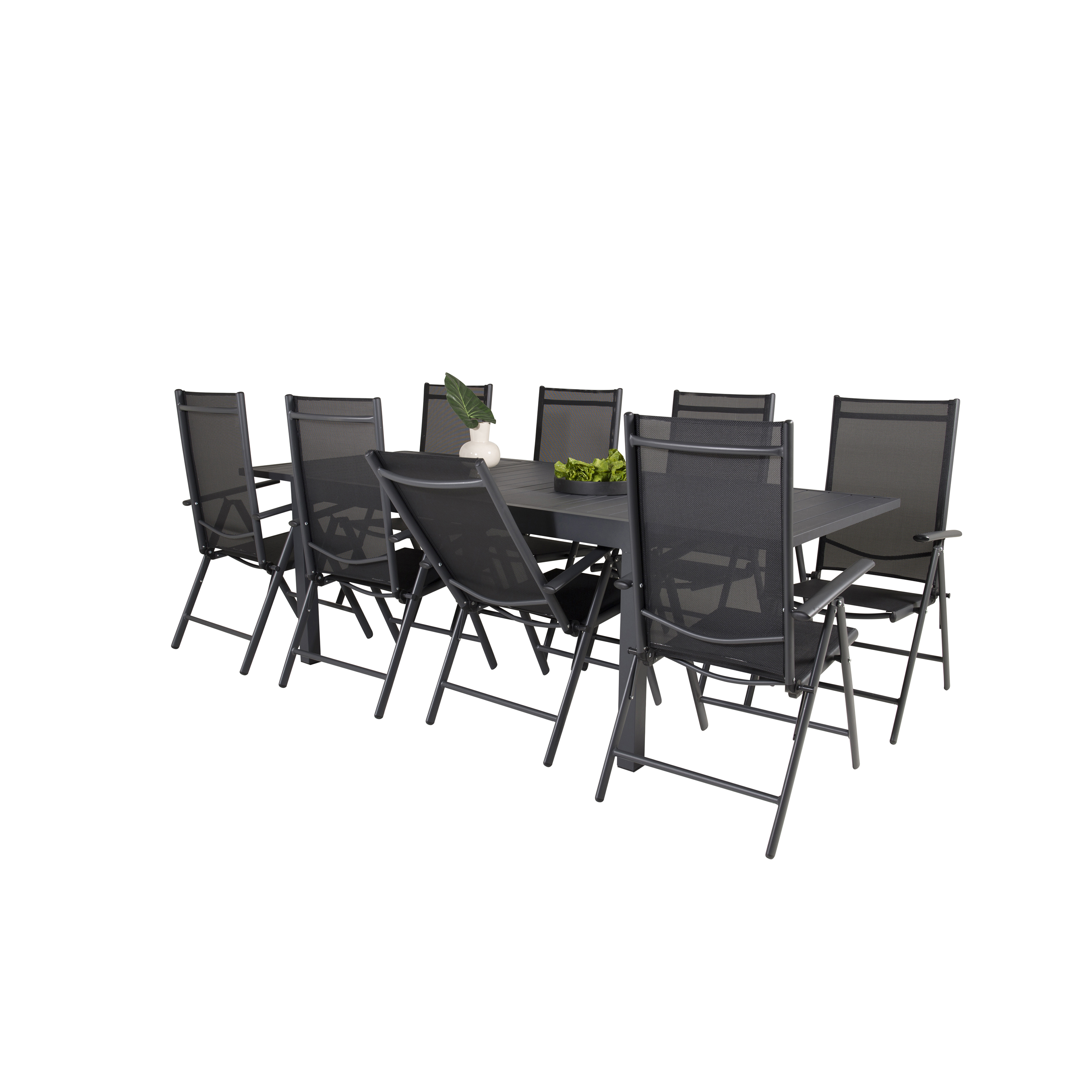 Spisegruppe Venture Home Madrid 160/240 med 8 Bront Spisestoler