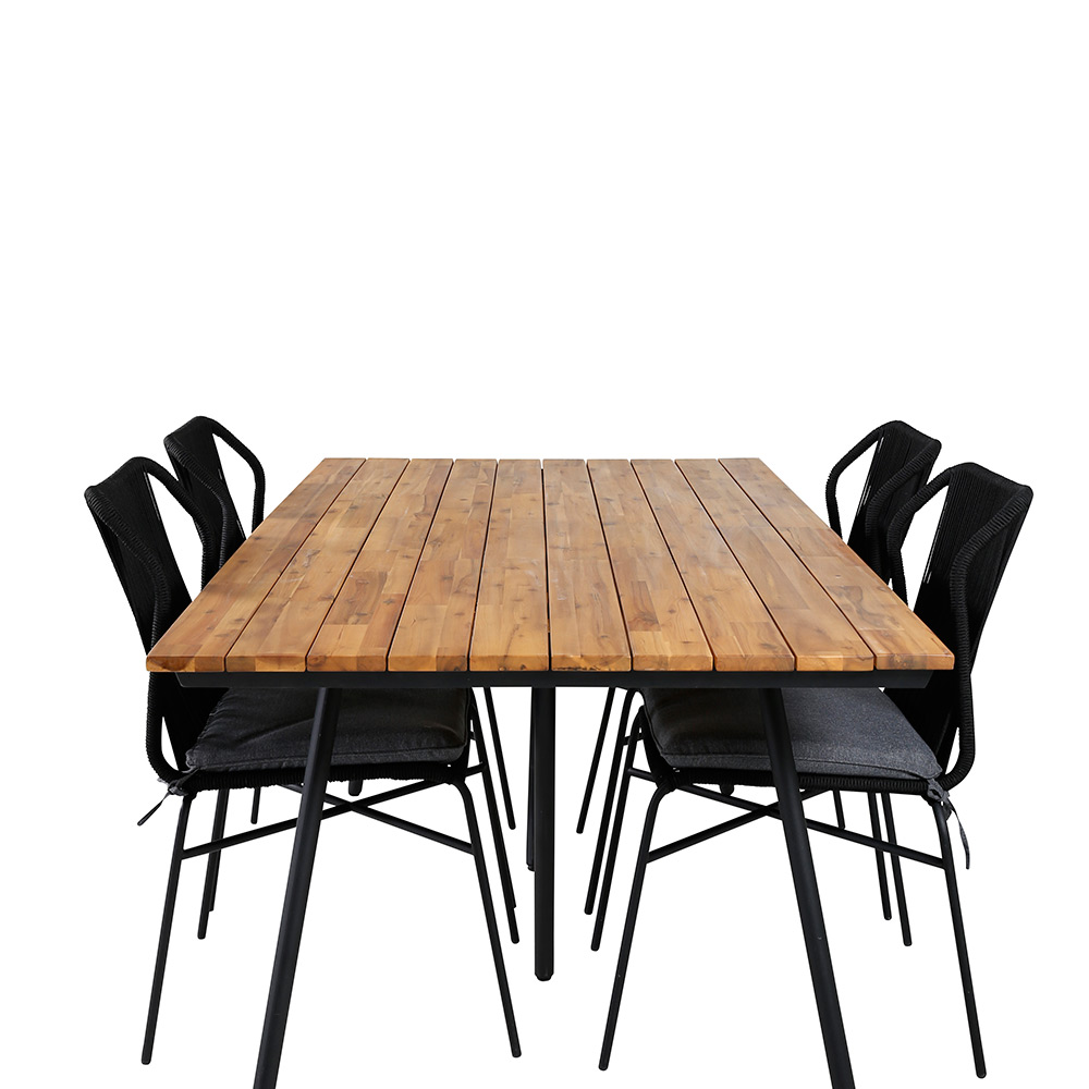 Spisegruppe Venture Home Chane med 4 Julle Stablebare Spisestoler