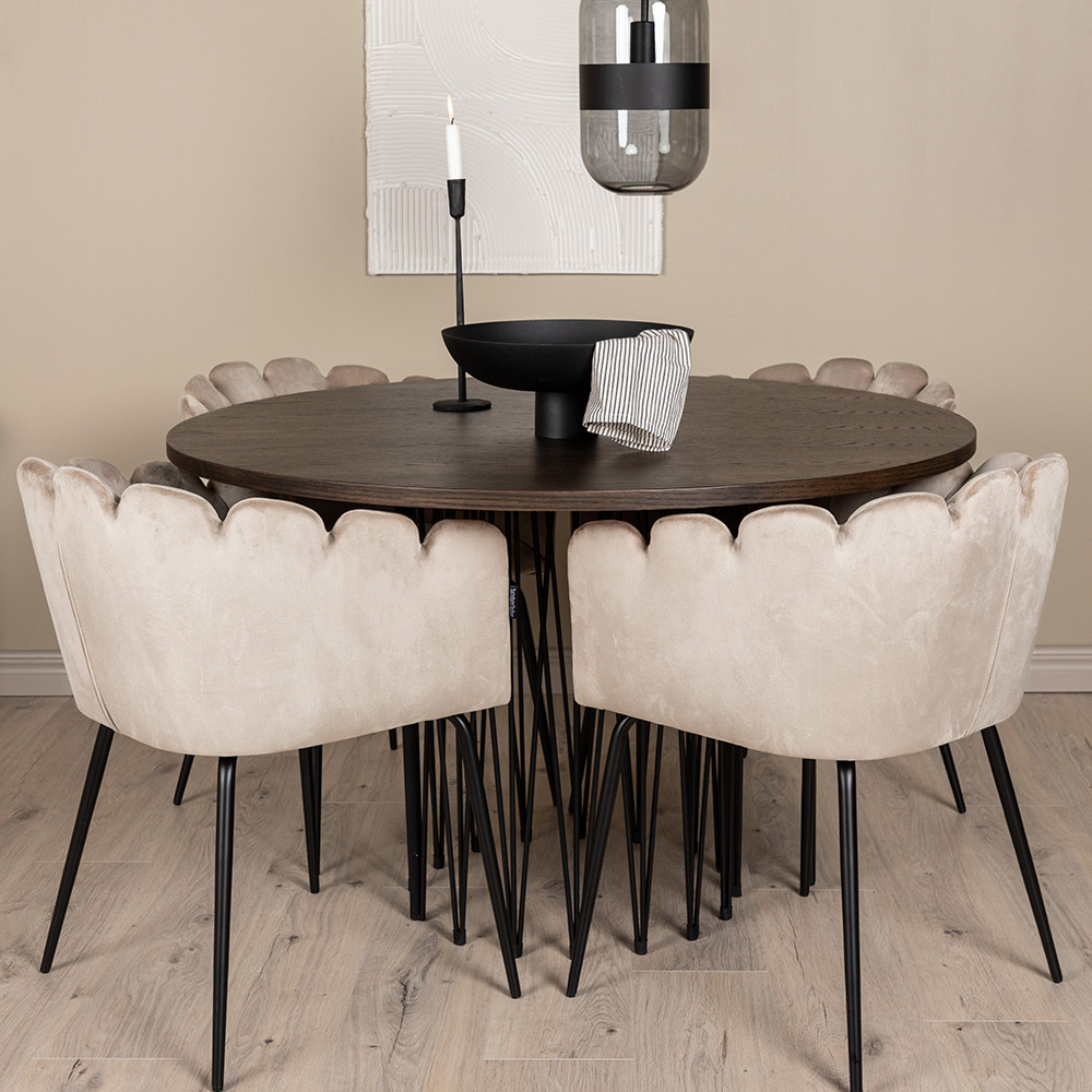 Spisegruppe furniture/fashion Stone med 4 Limhamn Stoler Rundt