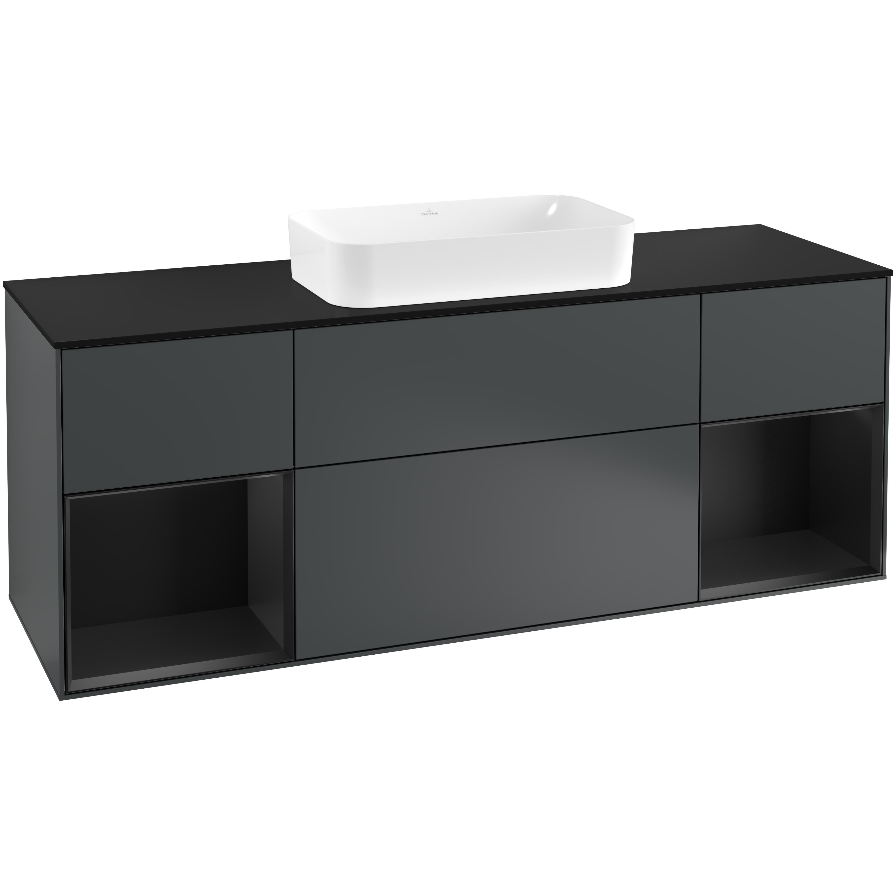 Tvättställsskåp Villeroy & Boch Finion med Två Hyllor och Bänkskiva för Fristående Tvättställ
