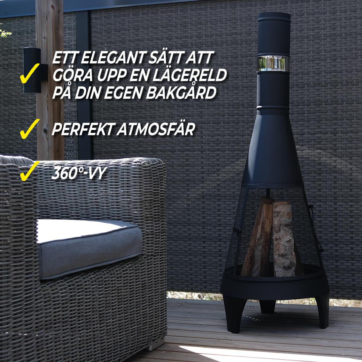 Utepeis Limousin Chiminea 126 cm