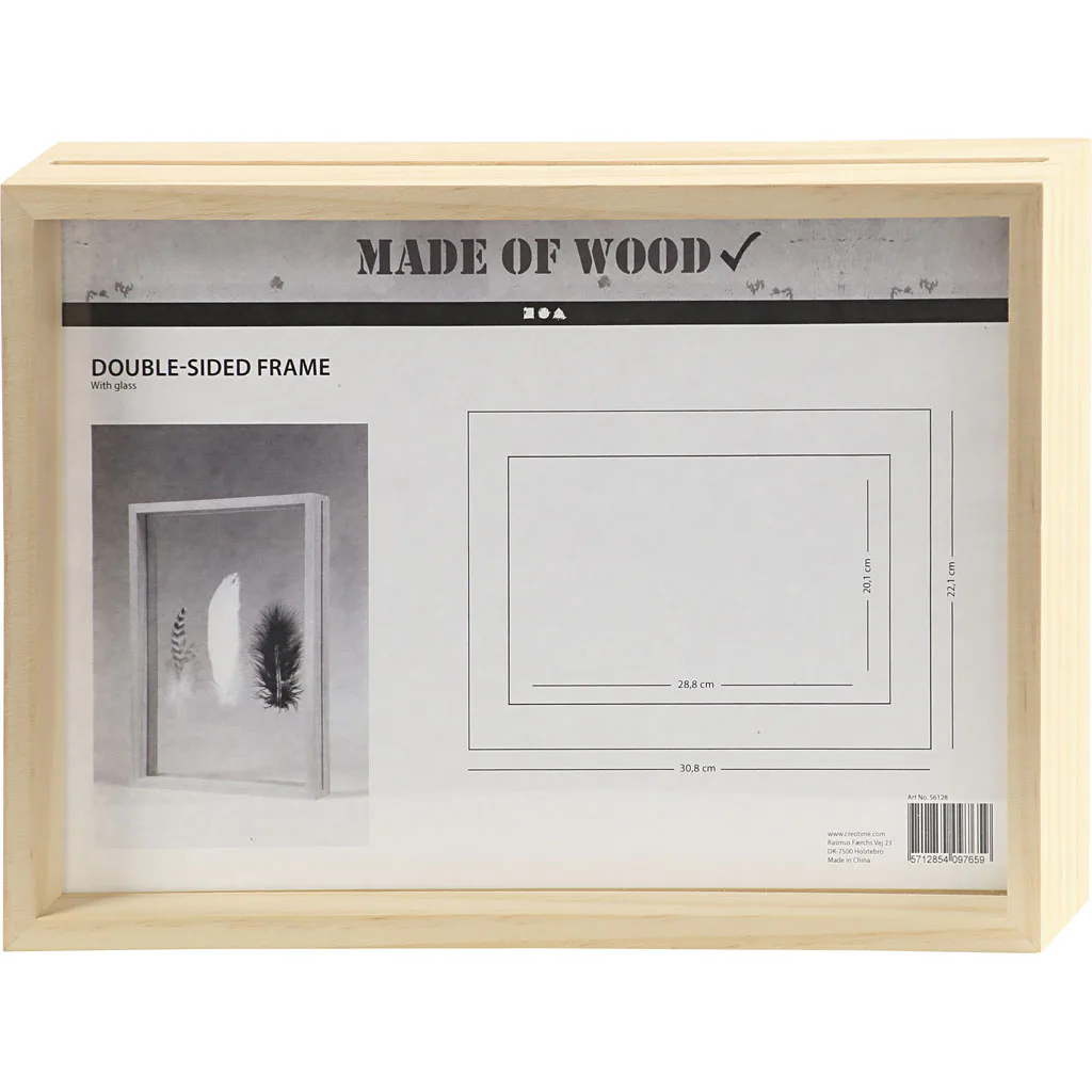 Dobbelramme Creativ Company Dybde 4,5 cm Str 22,1x30,8 cm 1 Stk