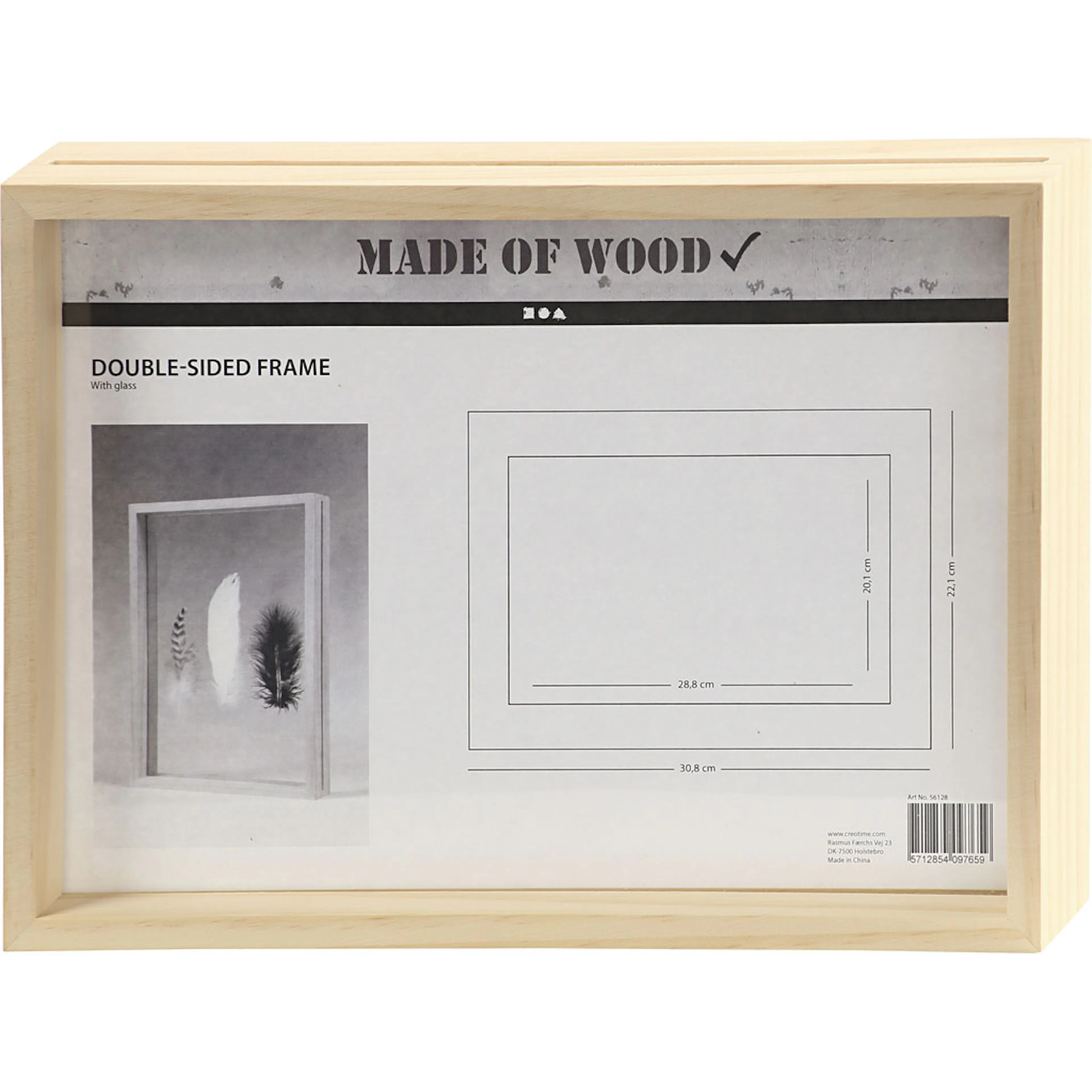 Dobbelramme Creativ Company Dybde 4,5 cm Str 22,1x30,8 cm 1 Stk
