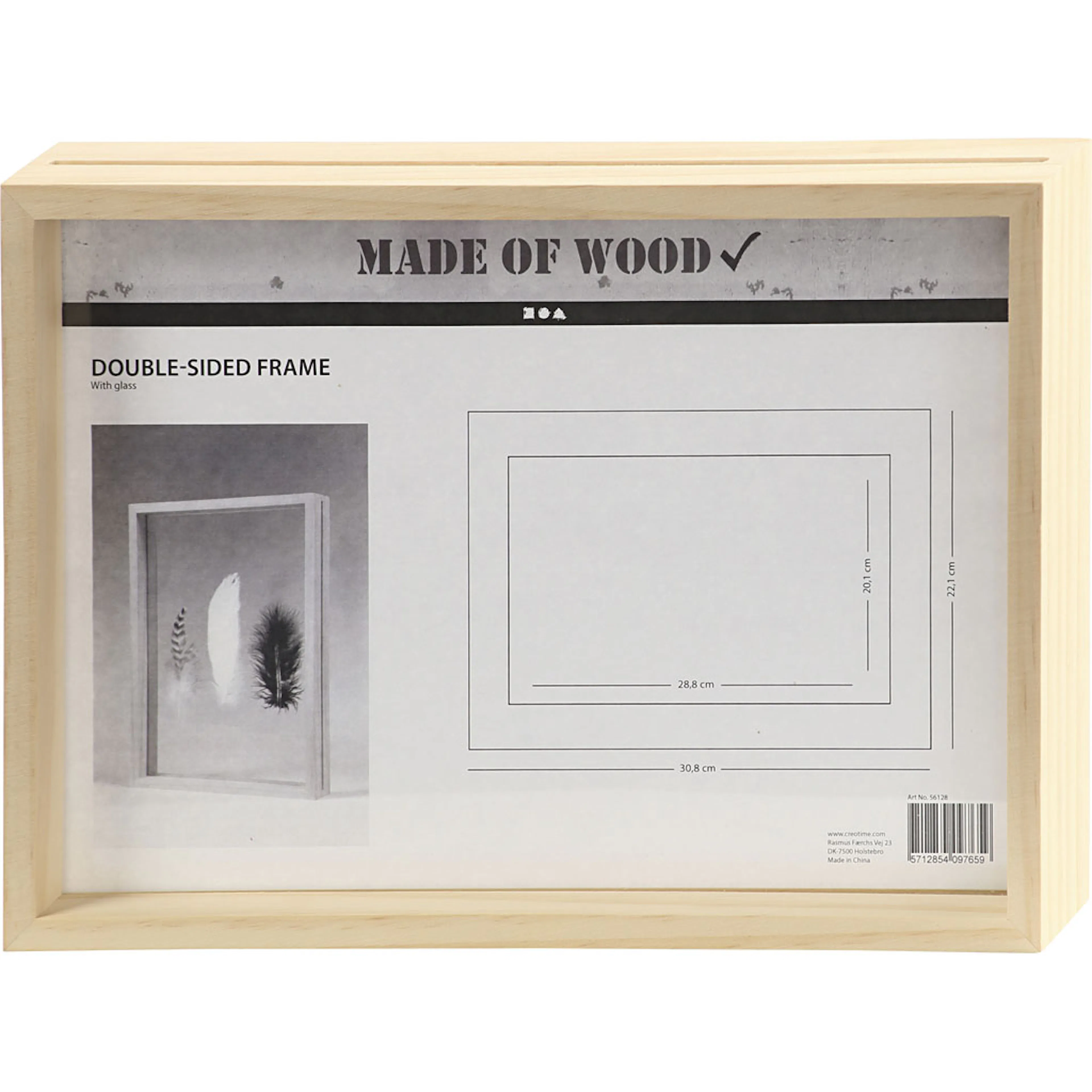Dobbelramme Creativ Company Dybde 4,5 cm Str 22,1x30,8 cm 1 Stk