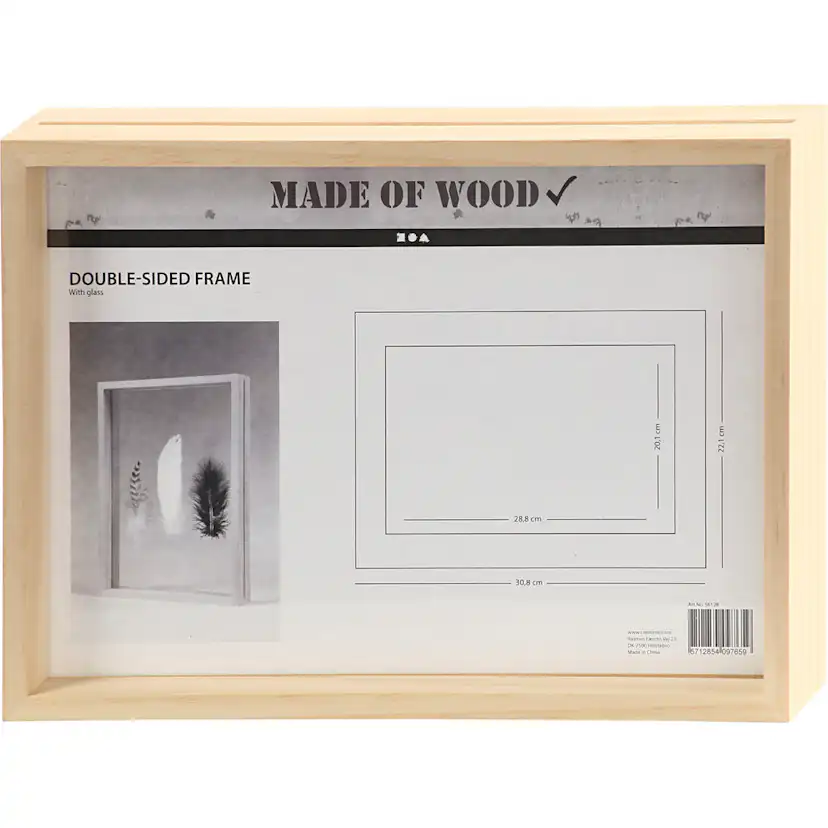 Dobbelramme Creativ Company Dybde 4,5 cm Str 22,1x30,8 cm 1 Stk