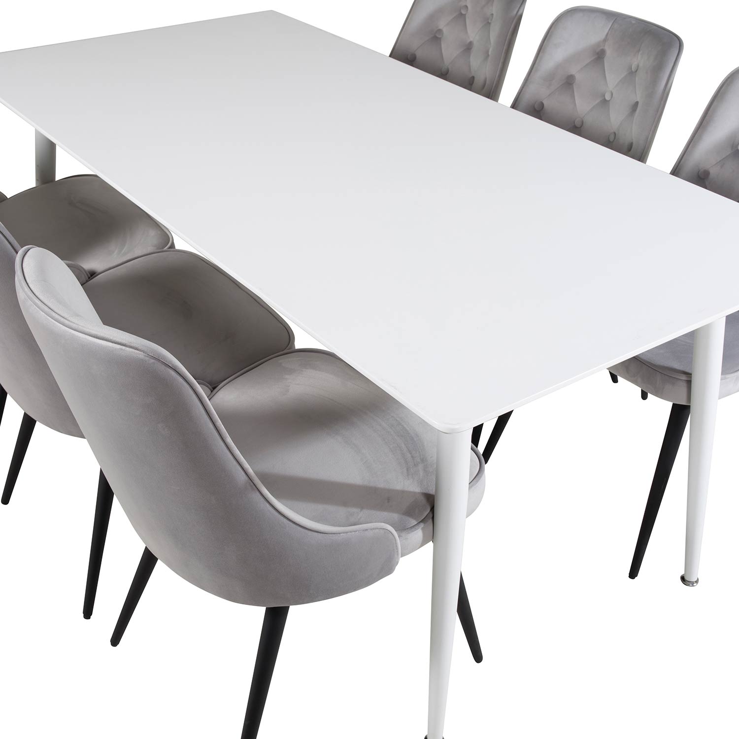 Spisegruppe Venture Home Pobbie med 6 Vera Stoler