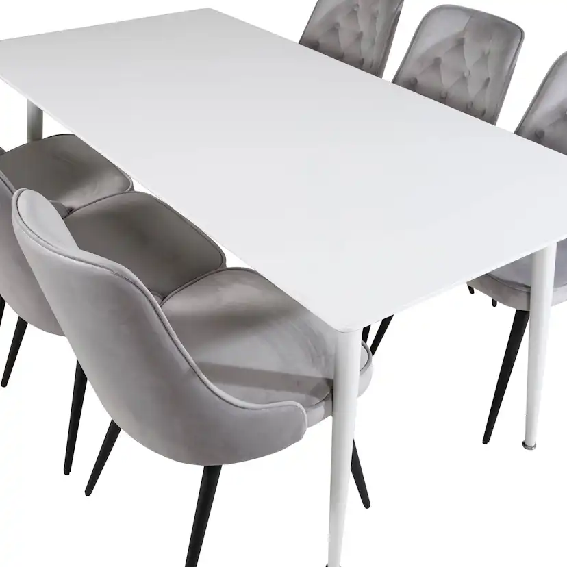 Spisegruppe Venture Home Pobbie med 6 Vera Stoler