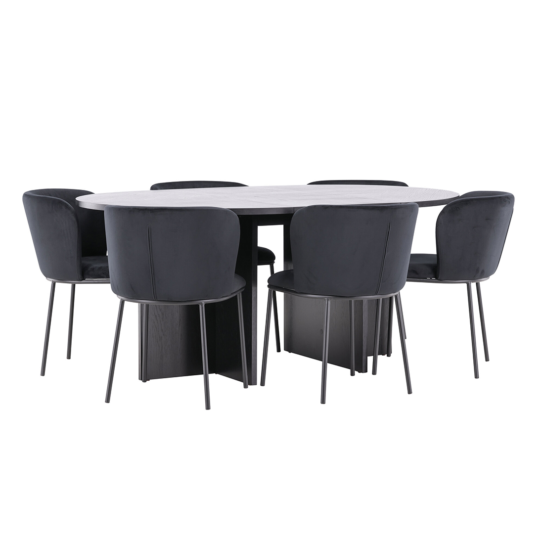 Spisegruppe Venture Home Strada Ø120 cm med 6st Edina Spisestoler