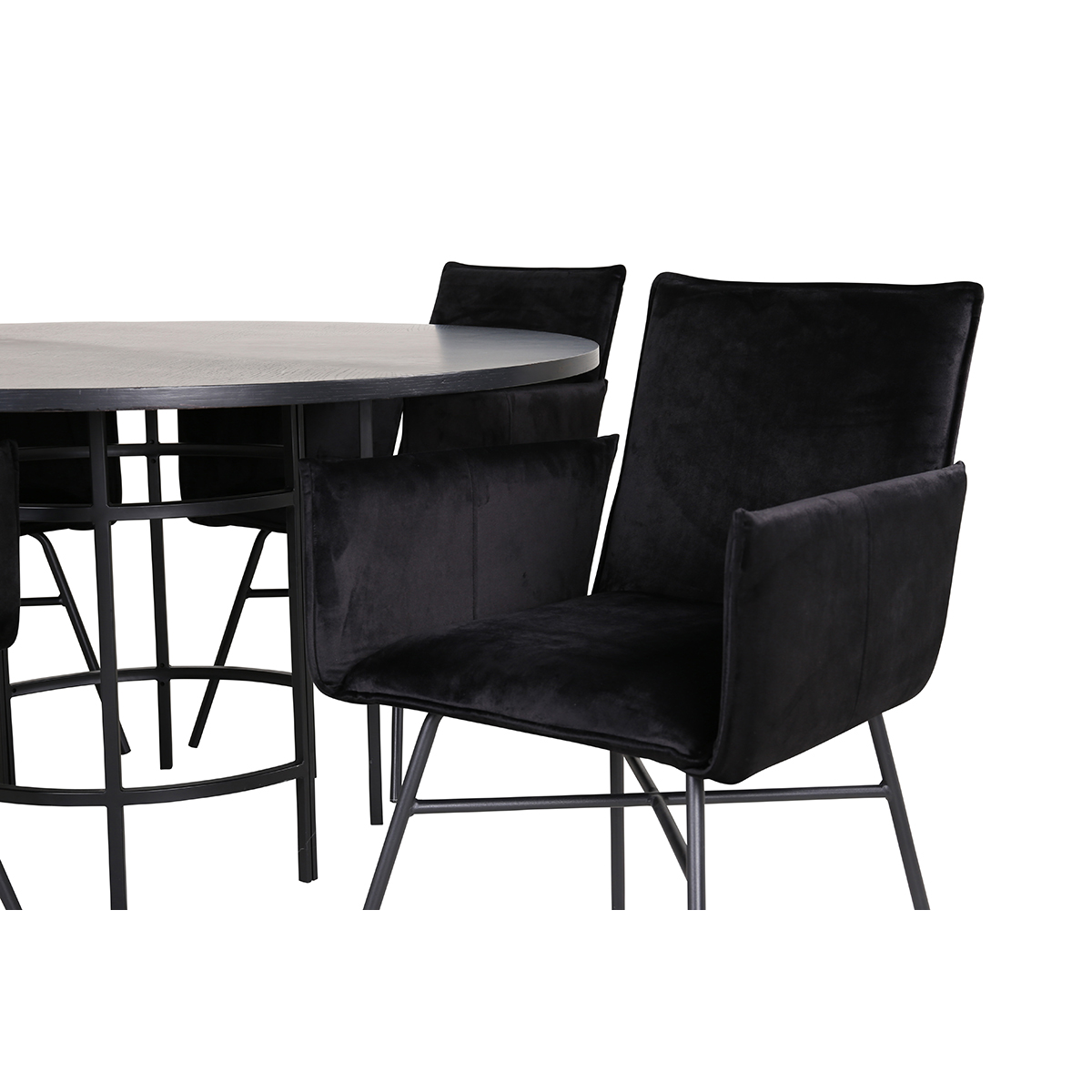 Spisegruppe furniture/fashion Copenhagen Ø140 cm med 4 Petra Stoler