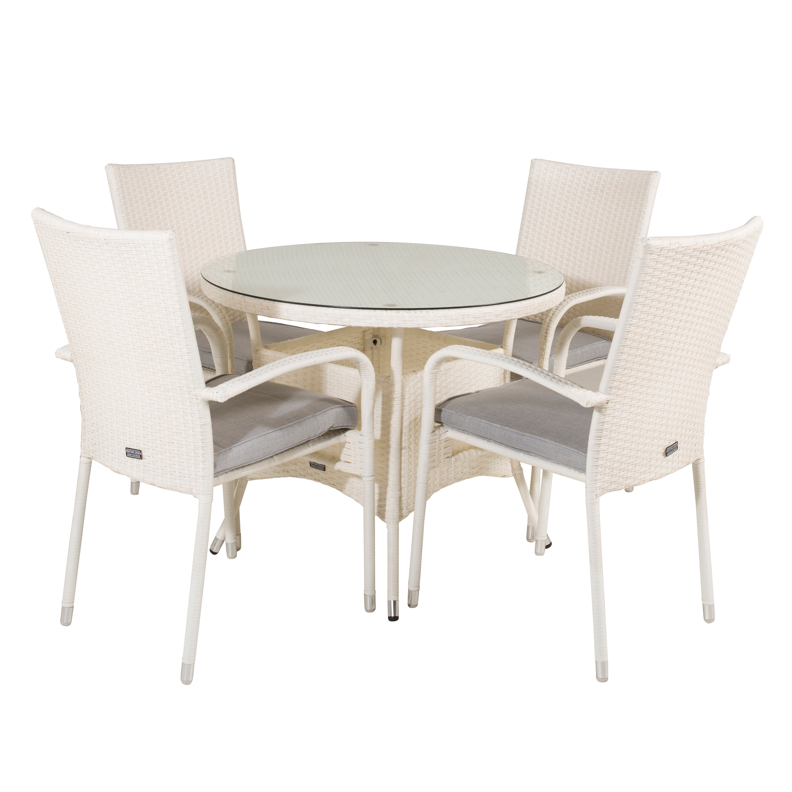Spisegruppe Venture Home Virda Ø 90 med 4 Asta Stoler