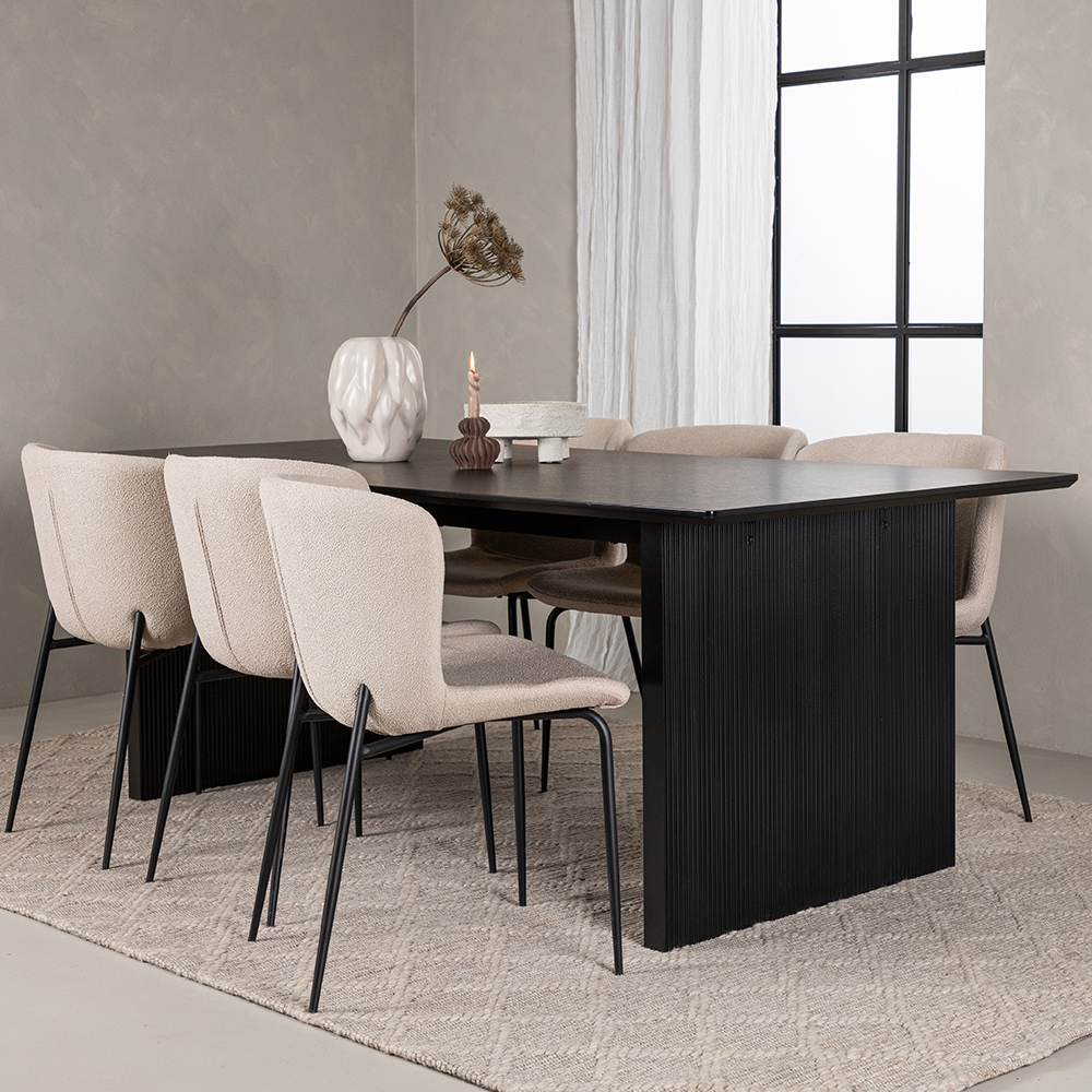 Spisegruppe Venture Home Vail med 6 Modesto Stoler