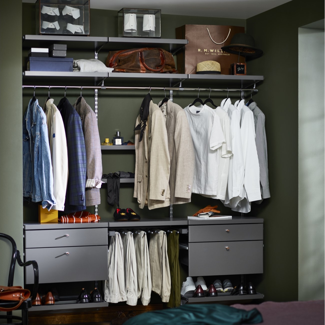 Tilbehørsskuff Elfa Décor 4-Rom