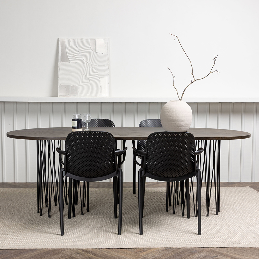 Spisegruppe furniture/fashion Stone med 4 Baltimore Stoler