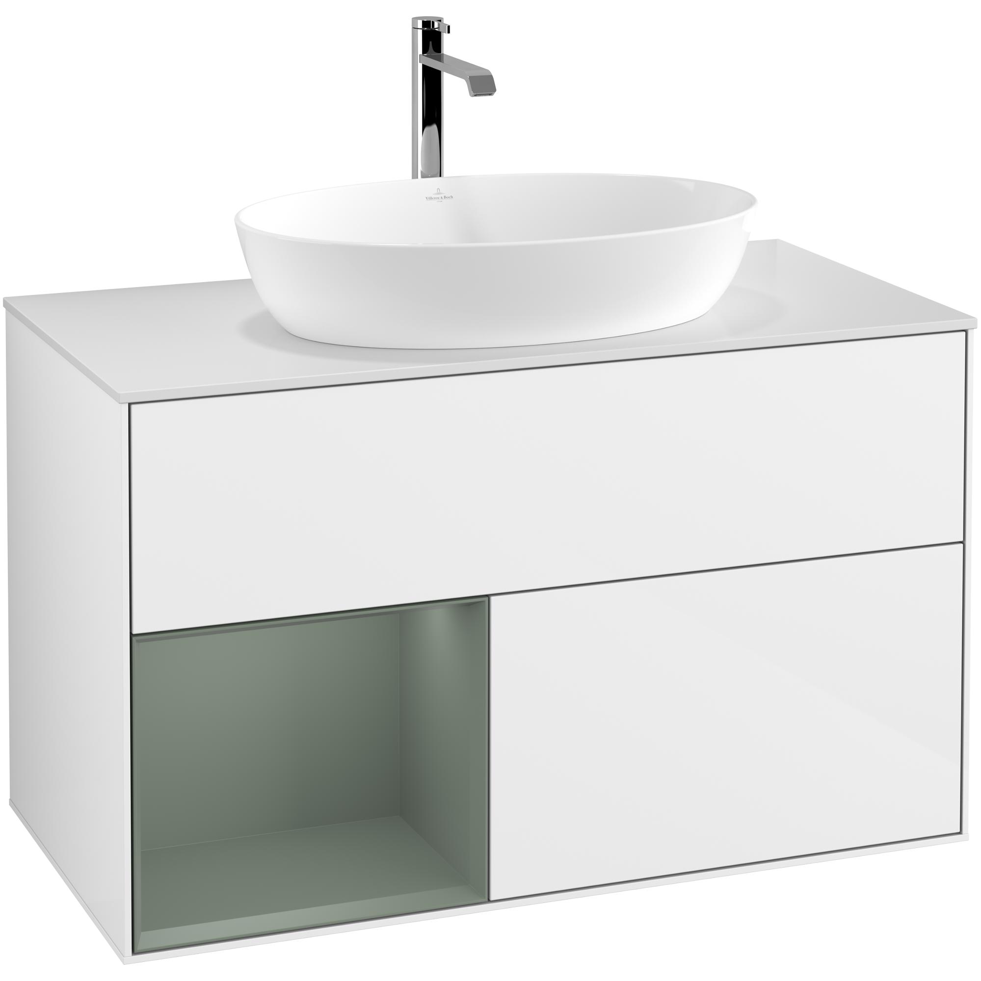 Tvättställsskåp Villeroy & Boch Finion med 2 Lådor Hylla och Bänkskiva för Fristående Tvättställ från Artis & Collaro | badrum - badrumsmobler - tvattstallsskap-och-kommod | KakelKungen