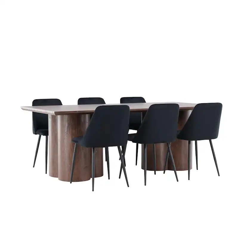 Spisegruppe Venture Home Olivia 210 med 6 stk Night Stoler