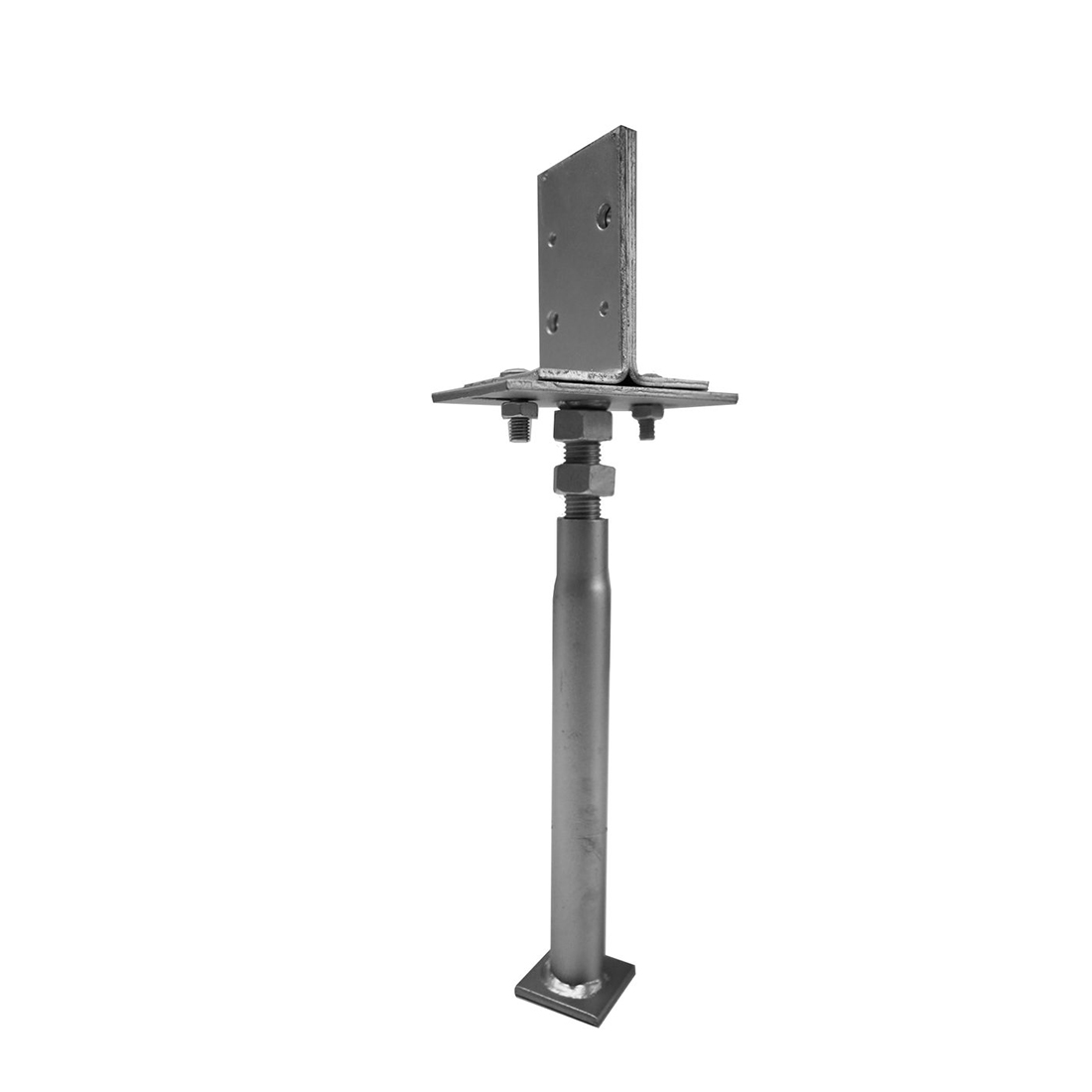 Justérbar stolpefundament Jabo 65x110x360mm J=0-145mm H360-550mm galv.