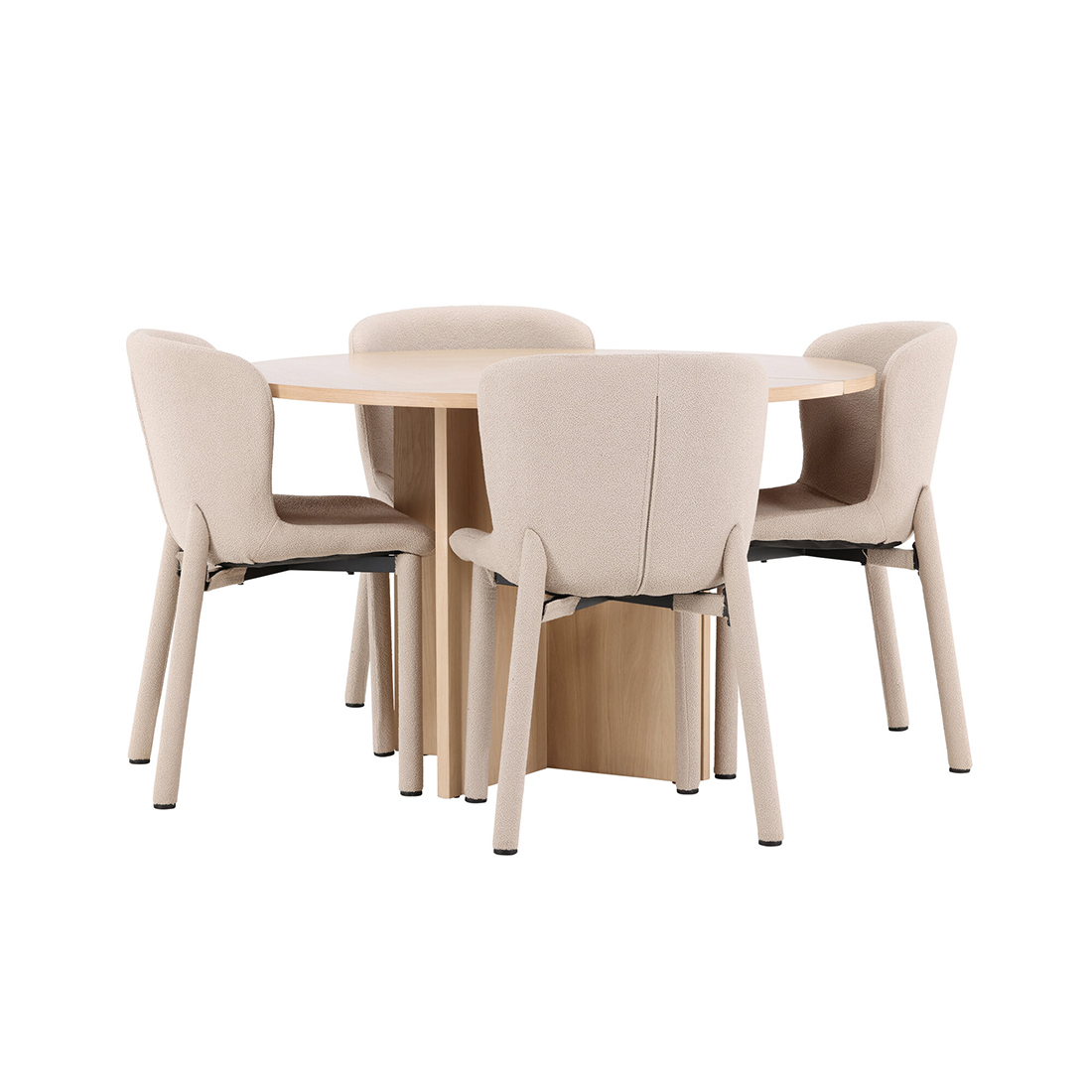 Spisegruppe Venture Home Strada Ø120 cm med 4st Astoria Spisestoler