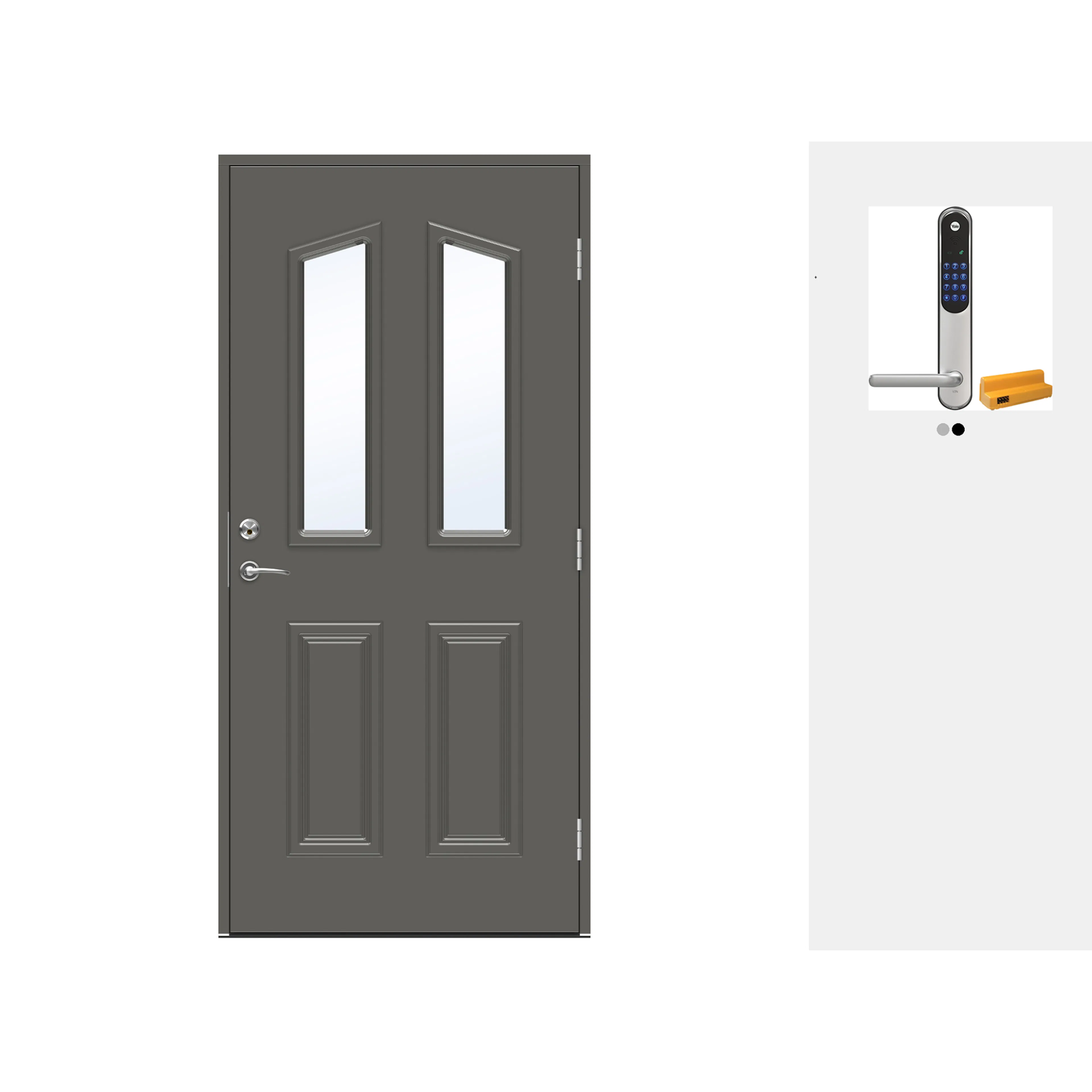 Ytterdør Swedoor Advance-Line Classic Rossini med Yale Doorman Classic Home