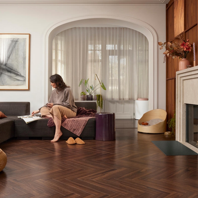 Laminatgulv BerryAlloc Chateau+ Walnut Brown A+B